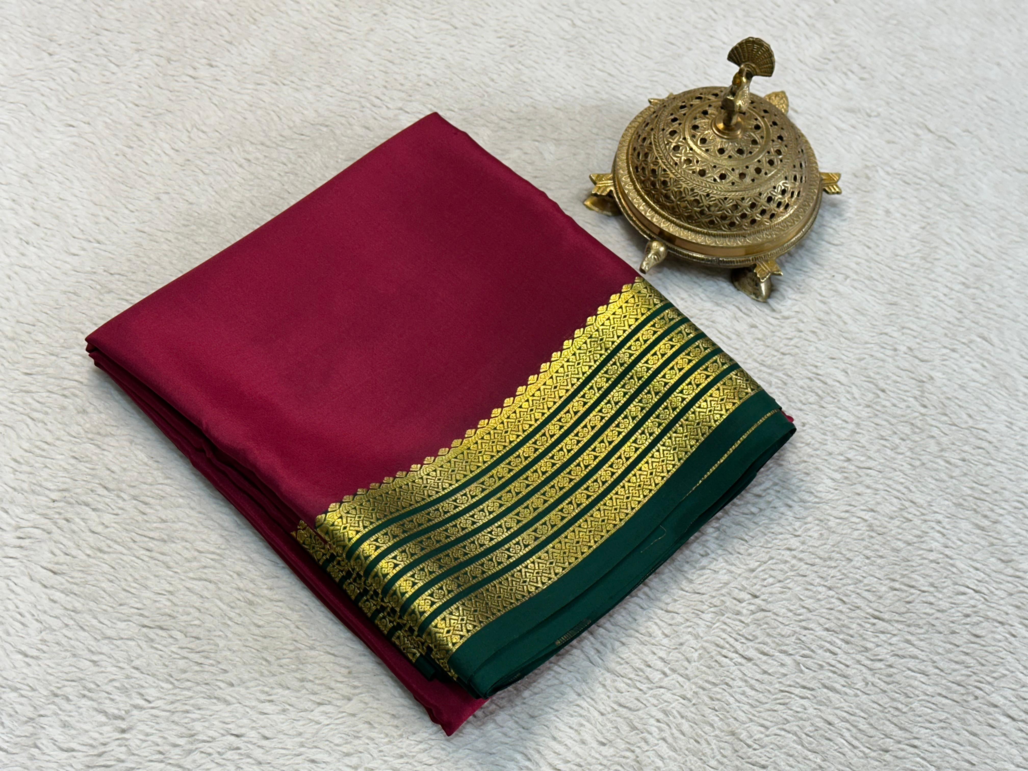 Mysore Printed Floral Silk Sarees for Grand Occasions