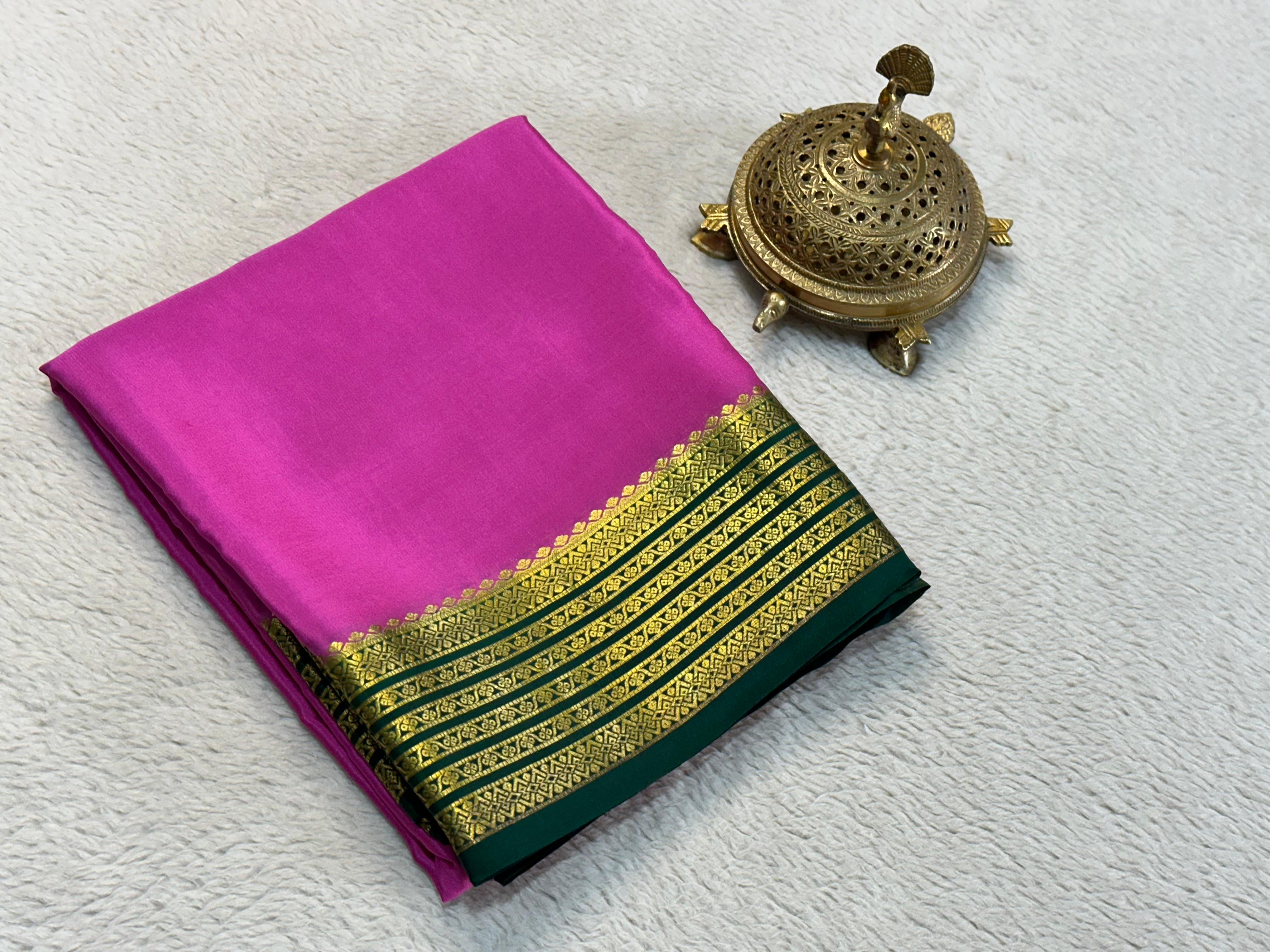 Mysore Printed Floral Silk Sarees for Grand Occasions