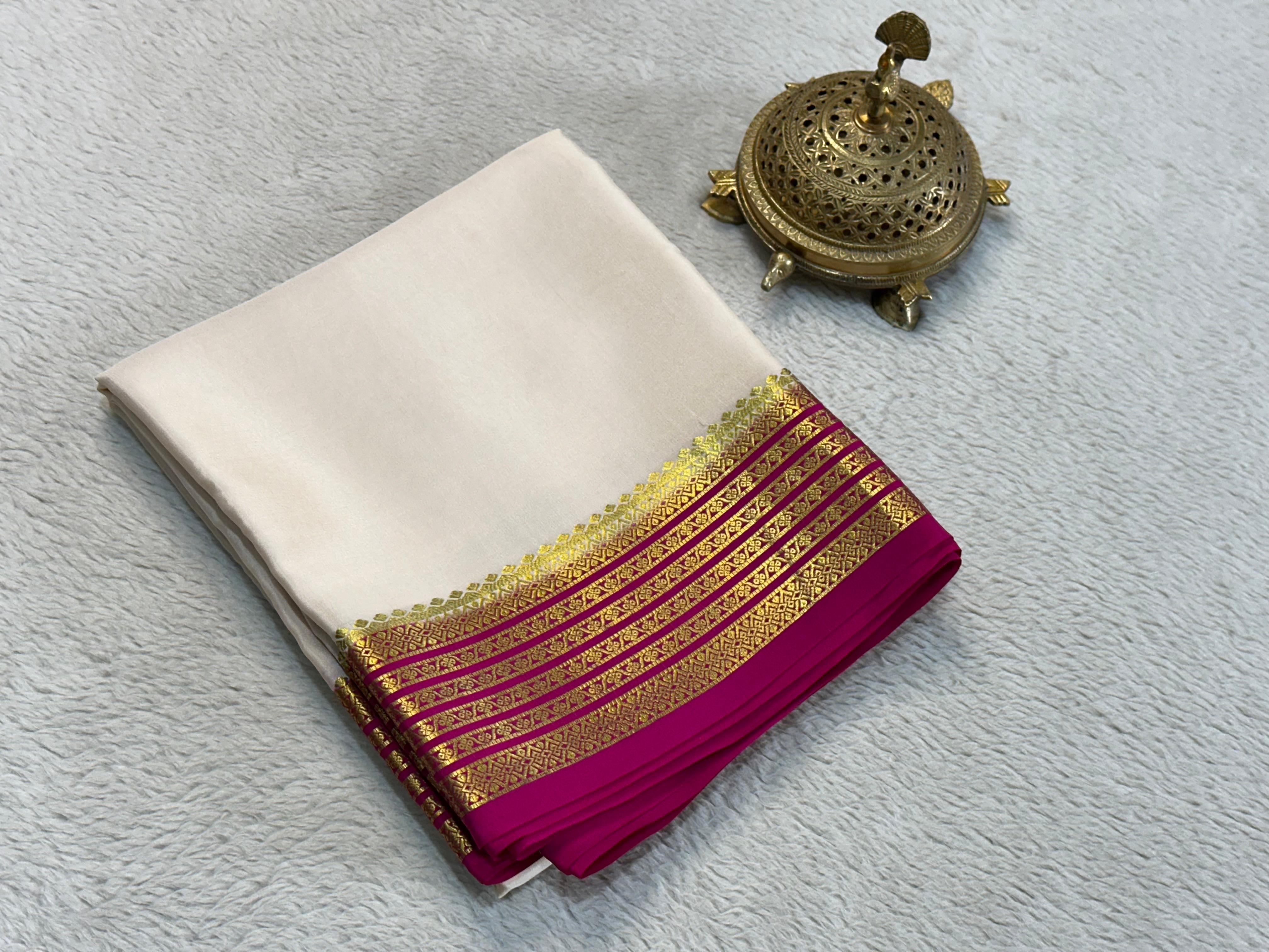 Mysore Printed Floral Silk Sarees for Grand Occasions