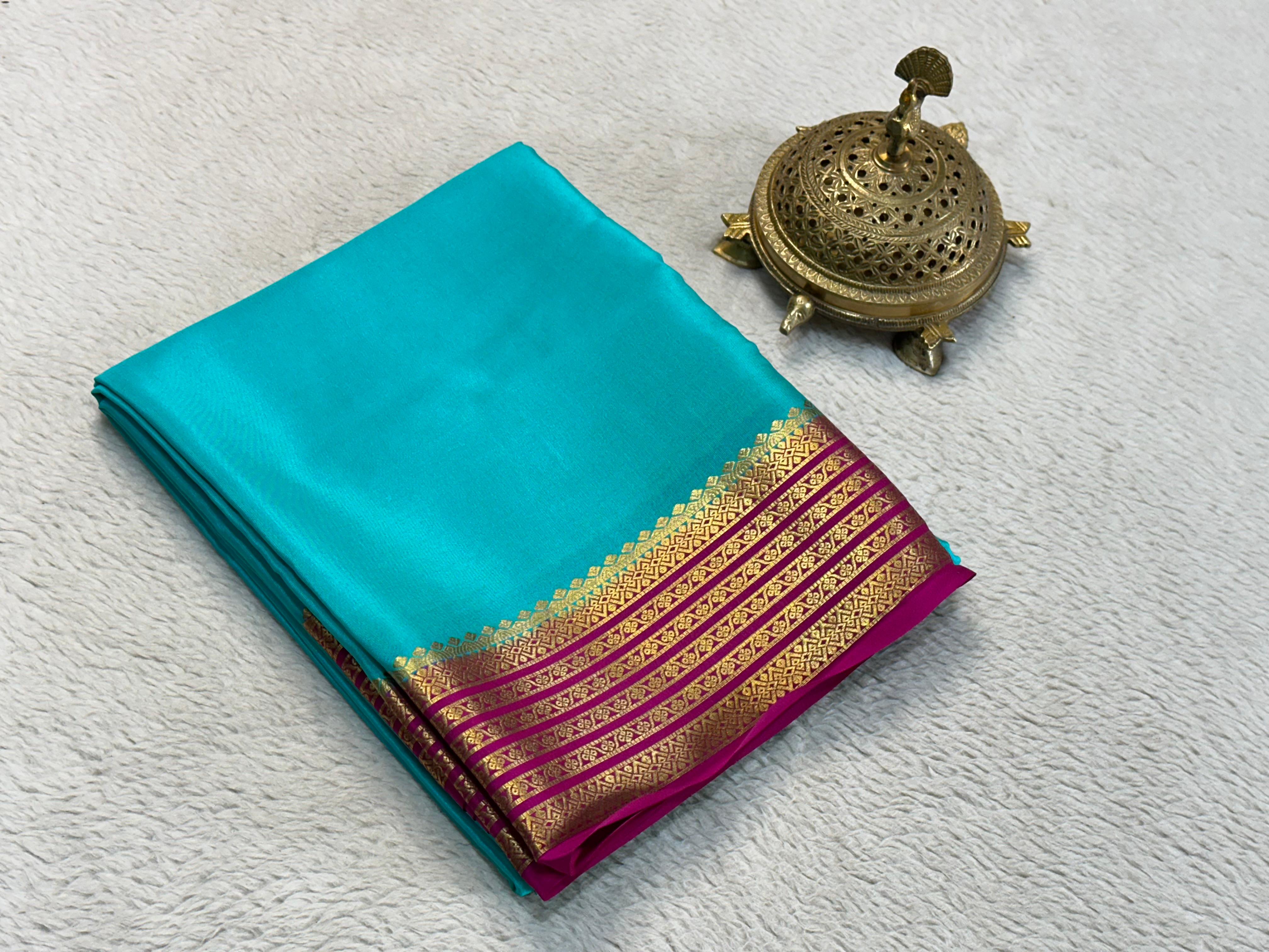 Mysore Printed Floral Silk Sarees for Grand Occasions