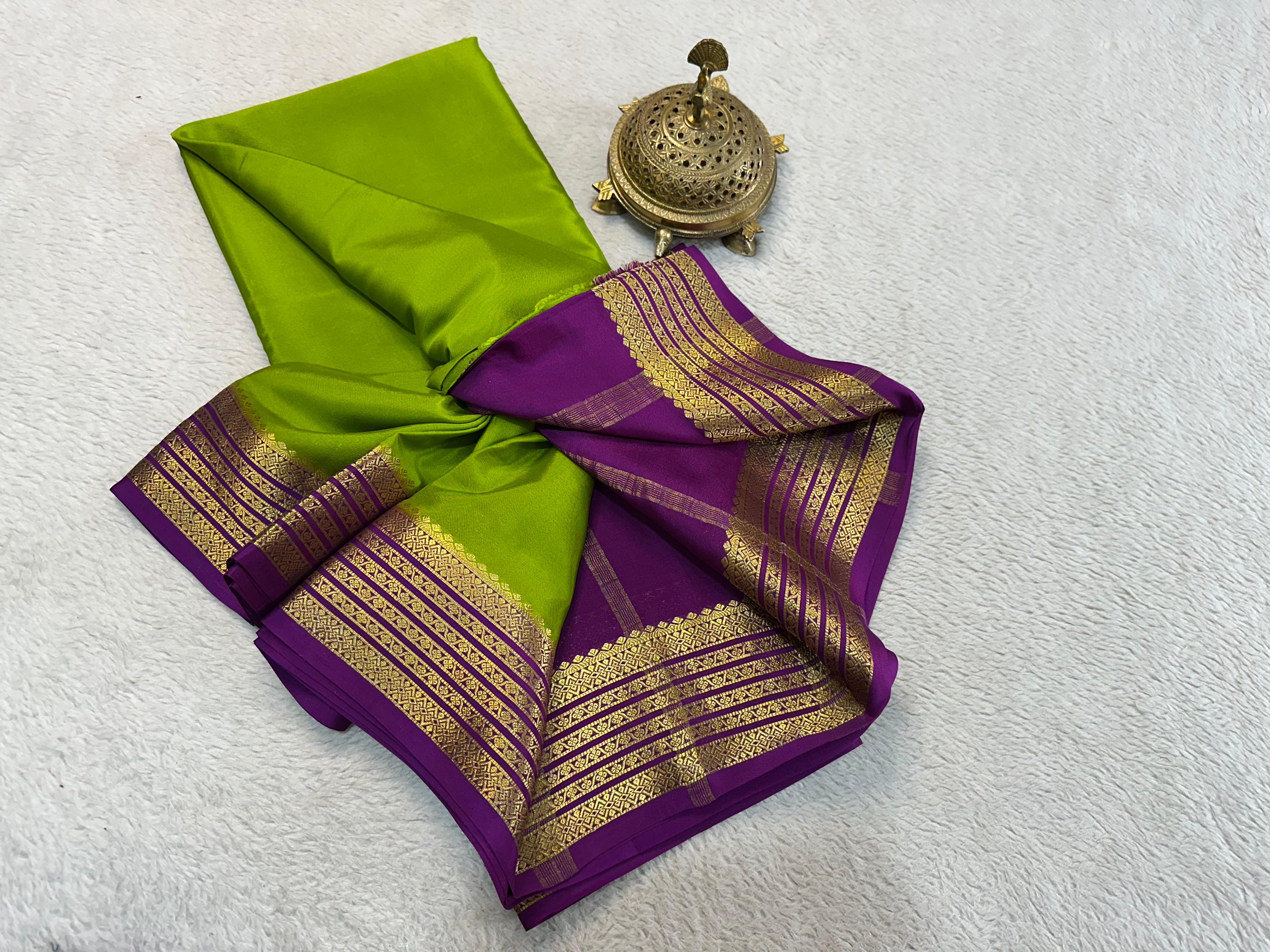 Mysore Printed Floral Silk Sarees for Grand Occasions