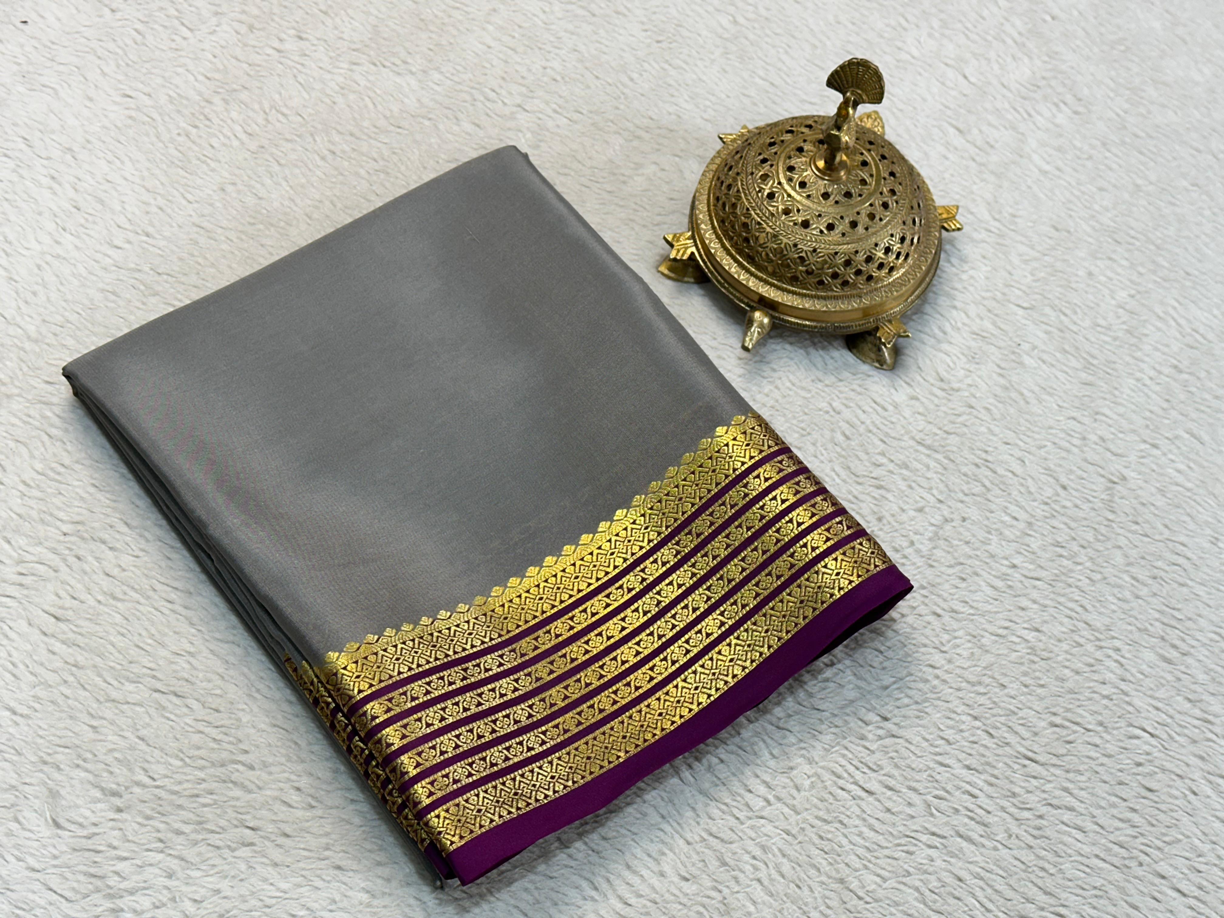 Mysore Printed Floral Silk Sarees for Grand Occasions