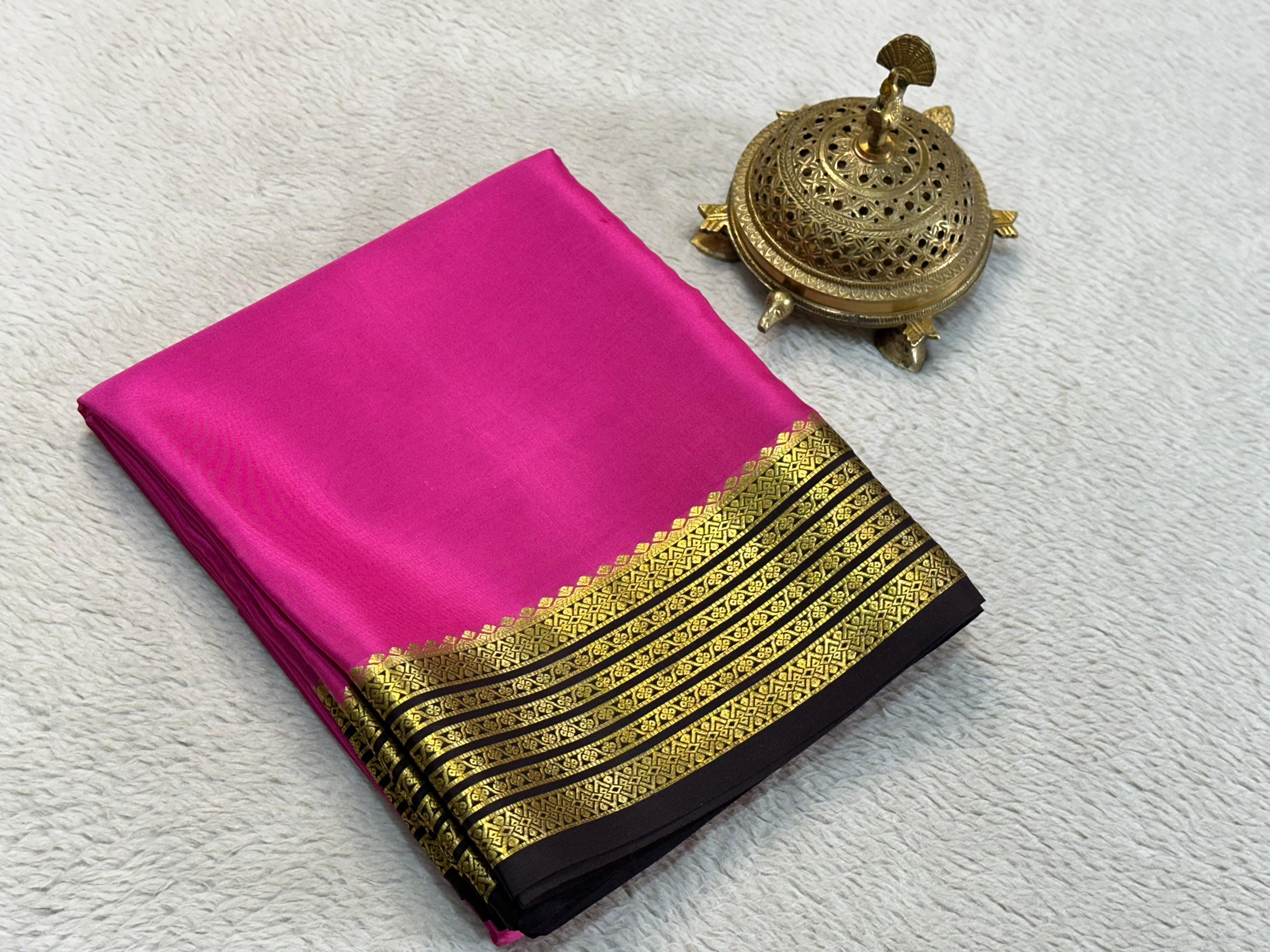 Mysore Printed Floral Silk Sarees for Grand Occasions