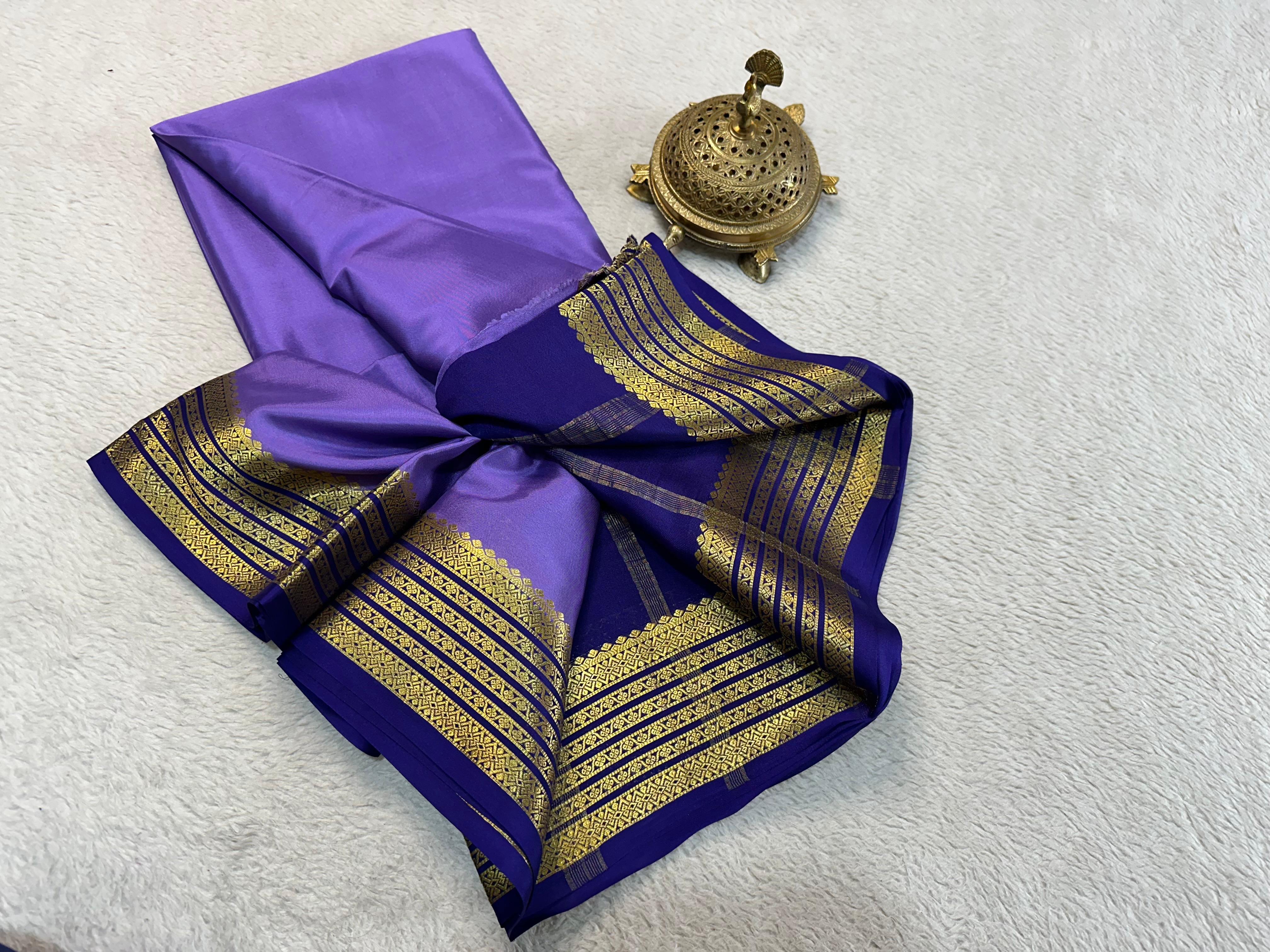 Mysore Printed Floral Silk Sarees for Grand Occasions