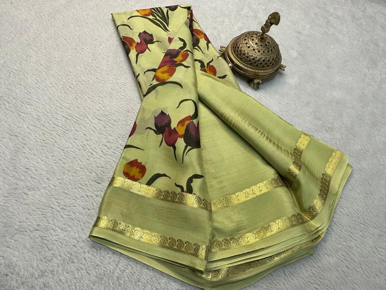 Celebrate Tradition: Exquisite Floral Silk Sarees with Patta Pallu