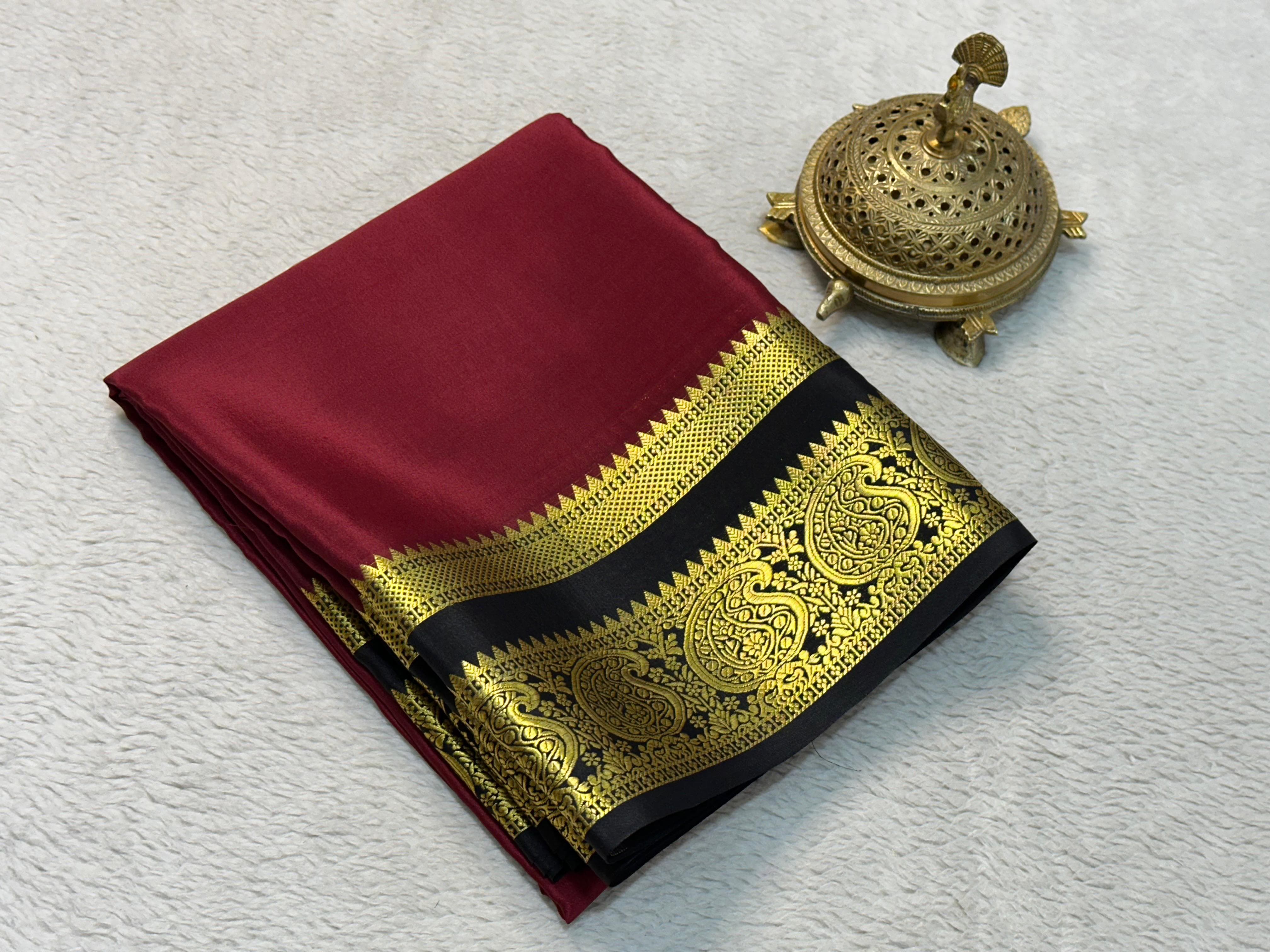 Mysore Printed Floral Silk Sarees for Grand Occasions