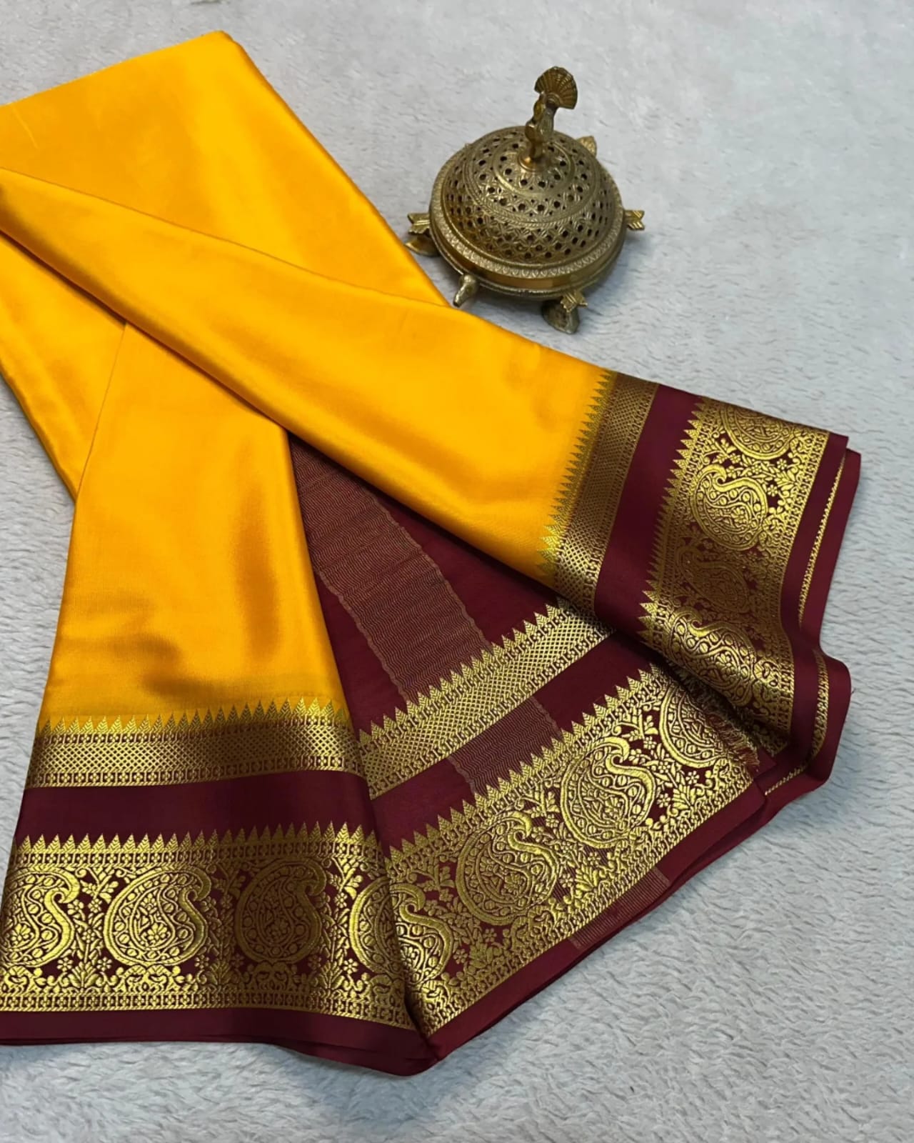 Mysore Printed Floral Silk Sarees for Grand Occasions