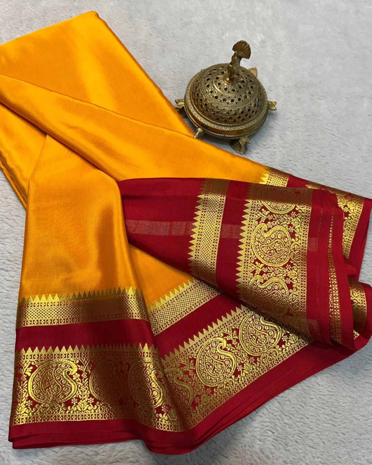 Mysore Printed Floral Silk Sarees for Grand Occasions