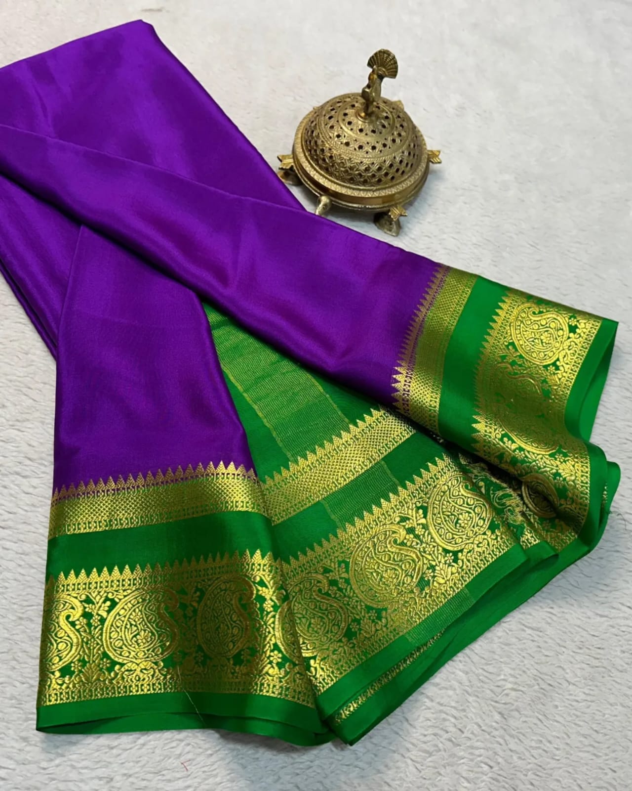 Mysore Printed Floral Silk Sarees for Grand Occasions