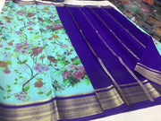 Chic Modern Printed Mysore Crepe Silk with Kanchi Border