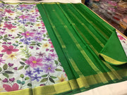 Mesmerizing Modern Printed Mysore Crepe Silk with Kanchi Border