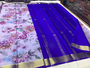 Stunningly Modern Printed Mysore Crepe Silk with Blouse