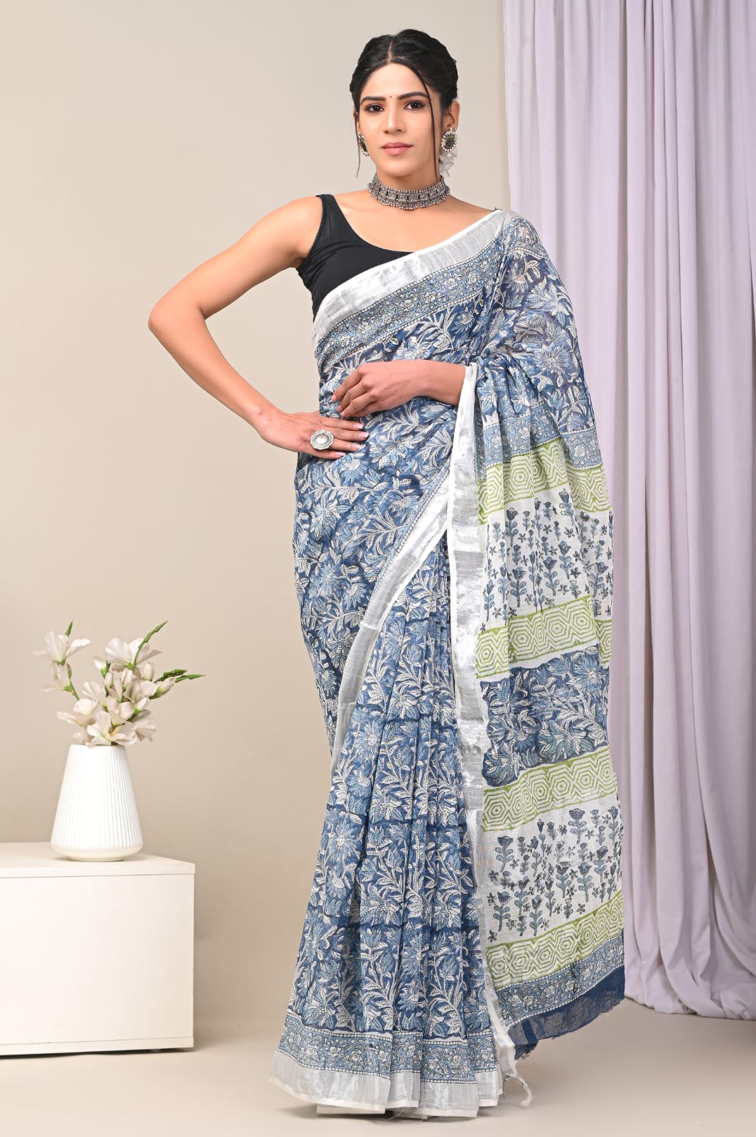 Timeless Charm: Pure Linen Sarees for All Occasions