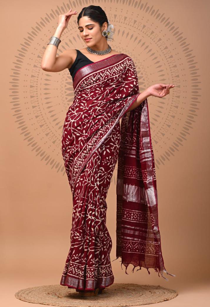 Linen Radiance: Sarees for Every Ceremony