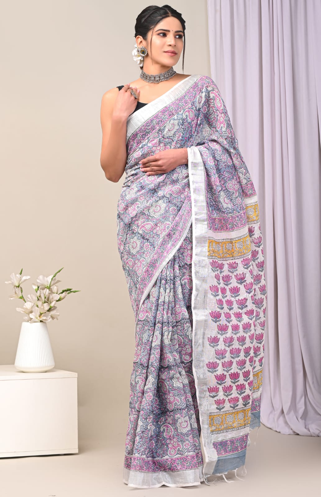 Pure Linen: Versatile Sarees for Every Celebration