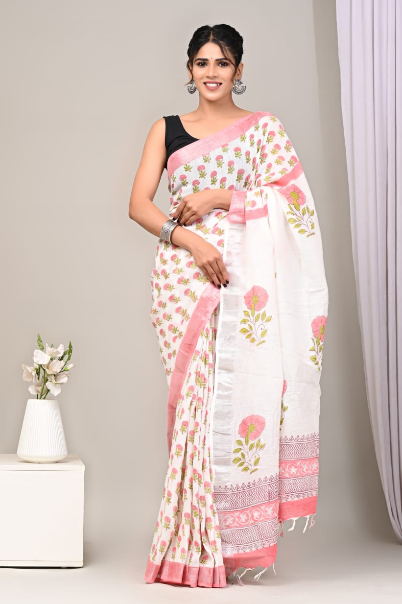 Perfectly Pure: Linen Sarees for All Events