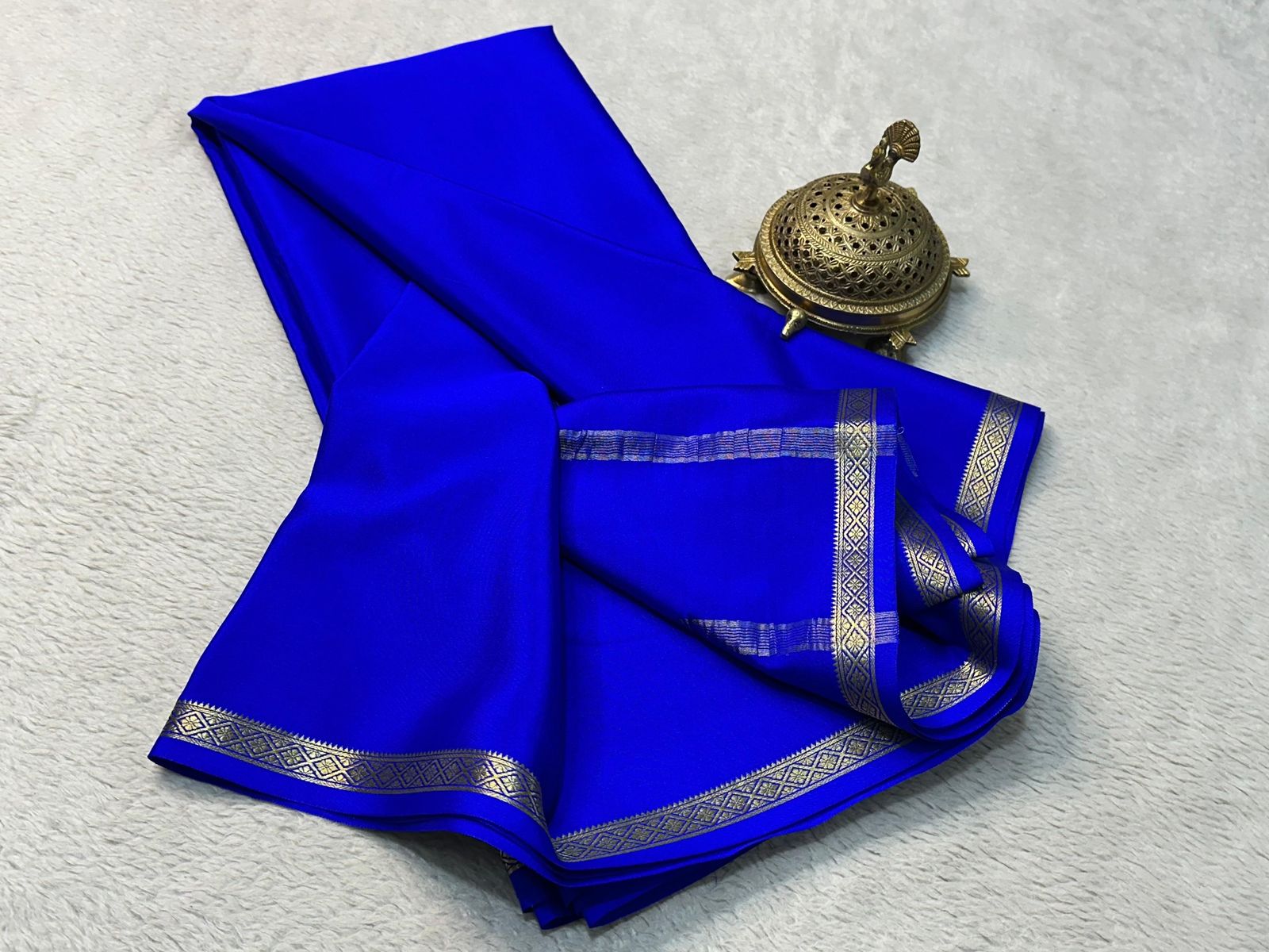 Dazzling Mysore Silk Crepe Sarees in Solid Colors
