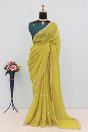 An Ode to Tradition: Embroidered Saree with a Contemporary Twist