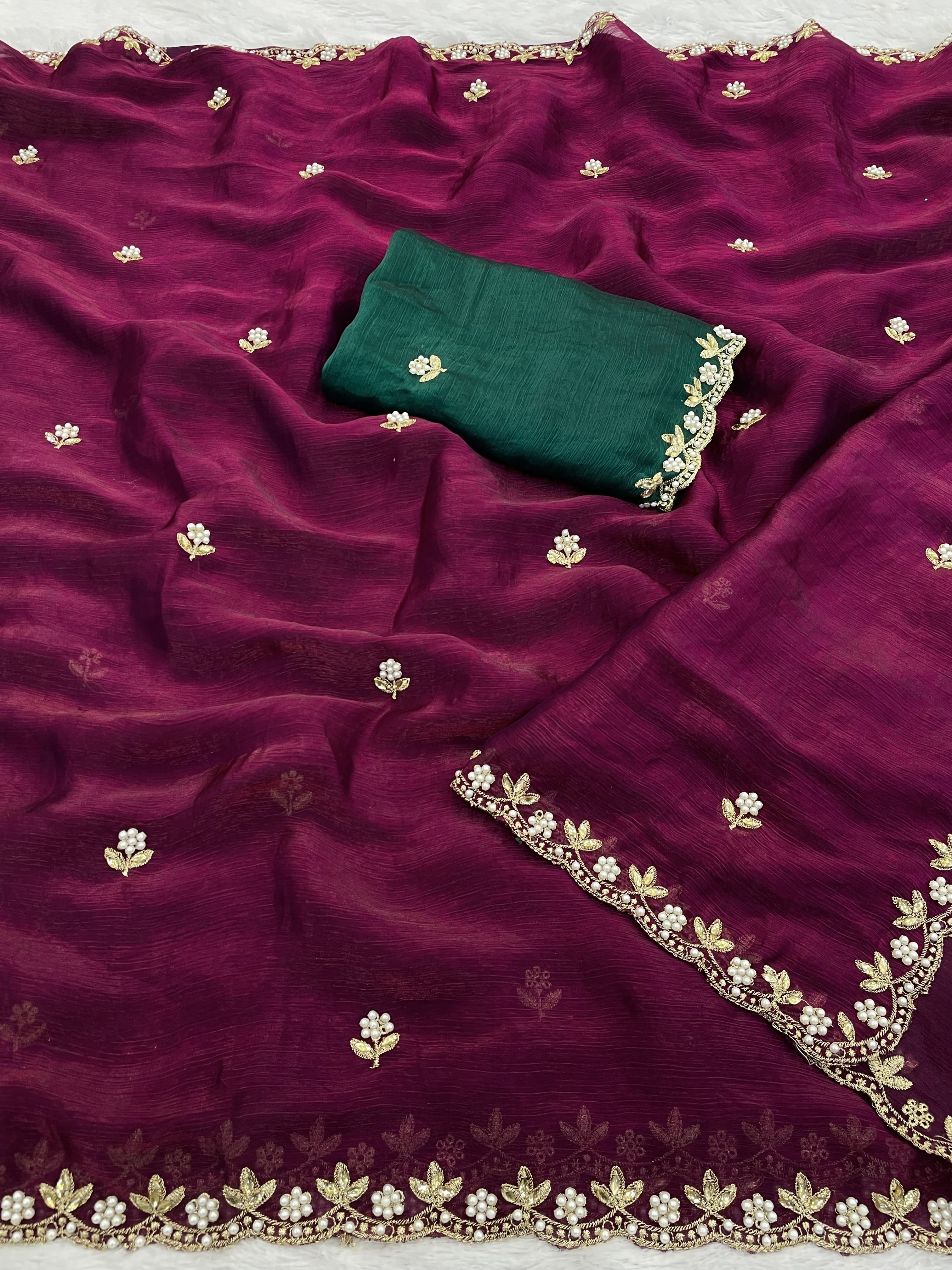 The Essence of Luxury: Space Silk Saree Crafted to Impress