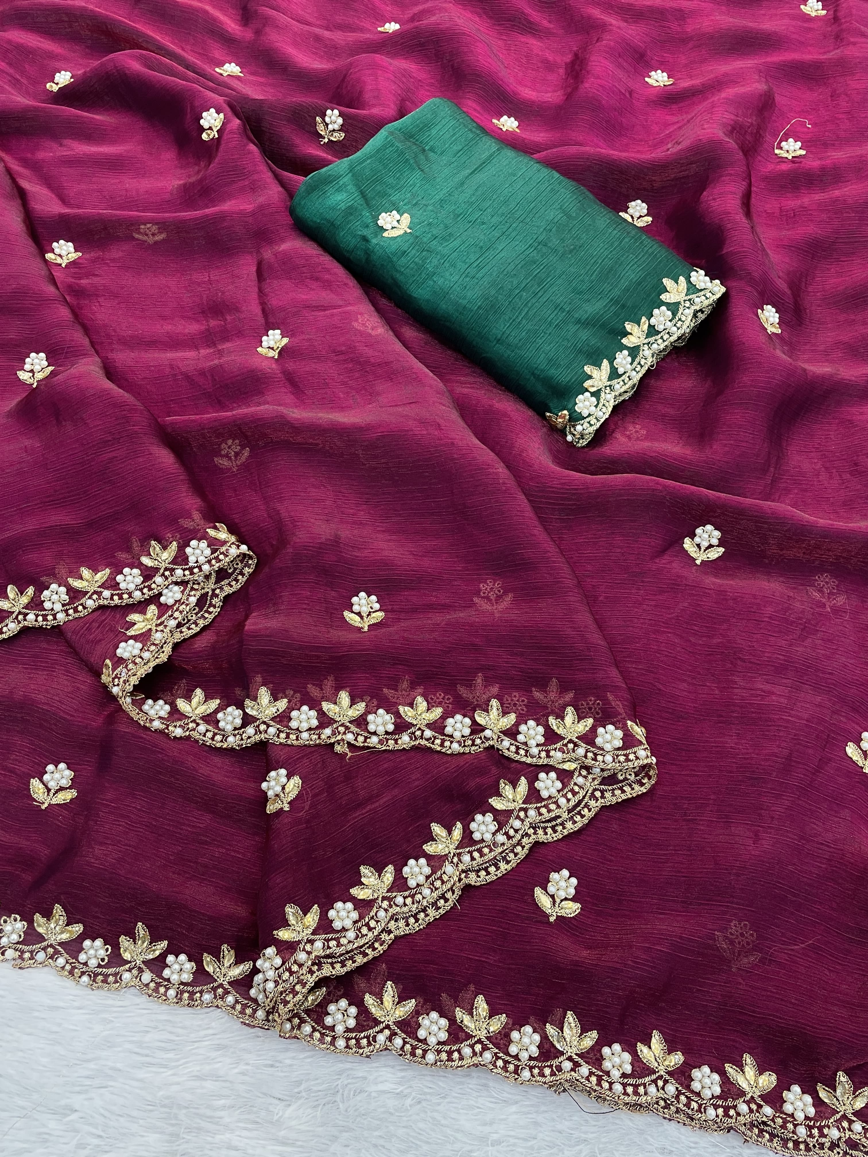 The Essence of Luxury: Space Silk Saree Crafted to Impress