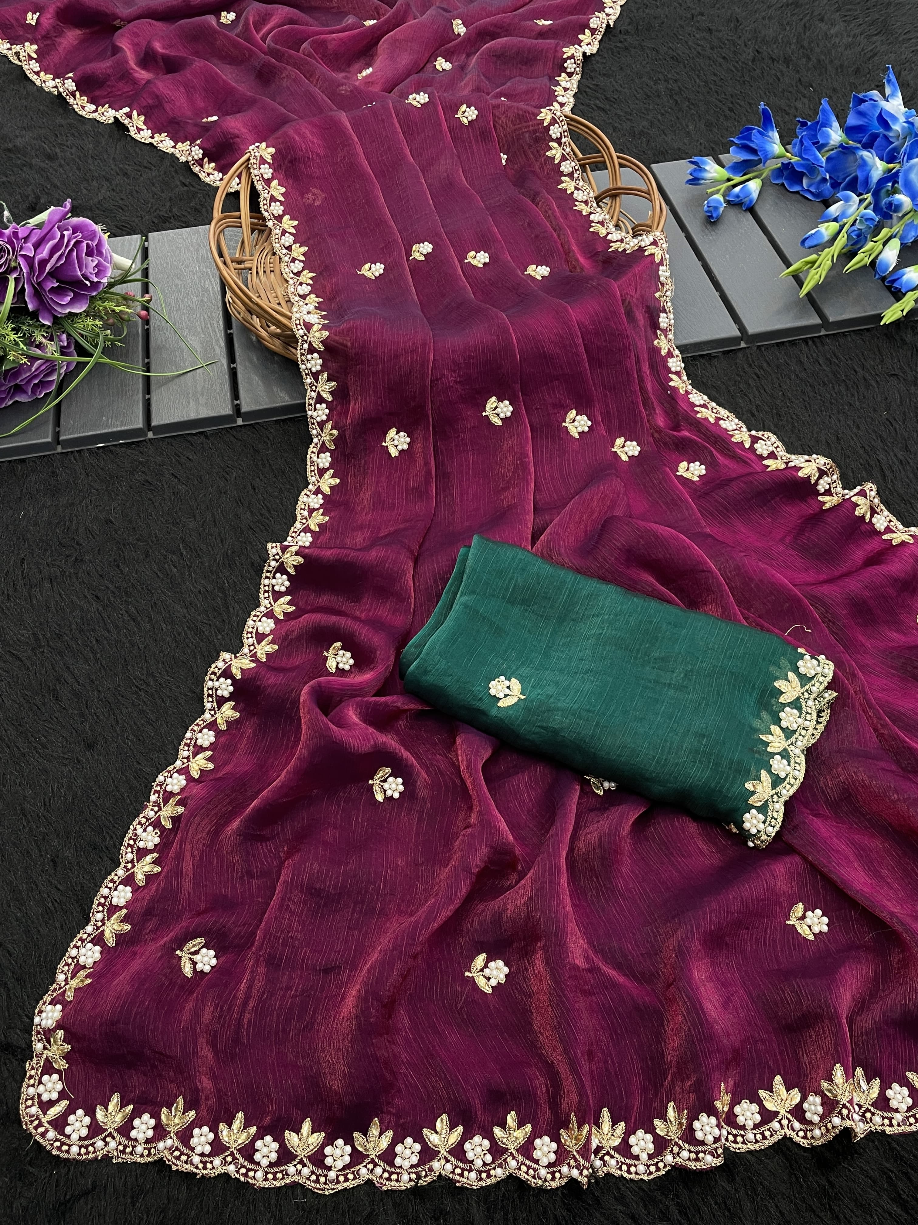 The Essence of Luxury: Space Silk Saree Crafted to Impress