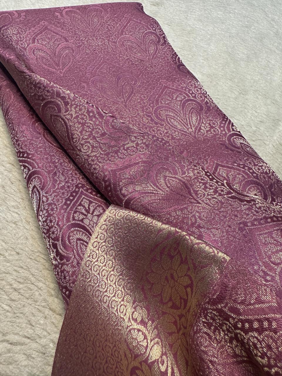 Luxurious Brocade Silk Saree for Brides – Radiant Pallu & Regal Weave