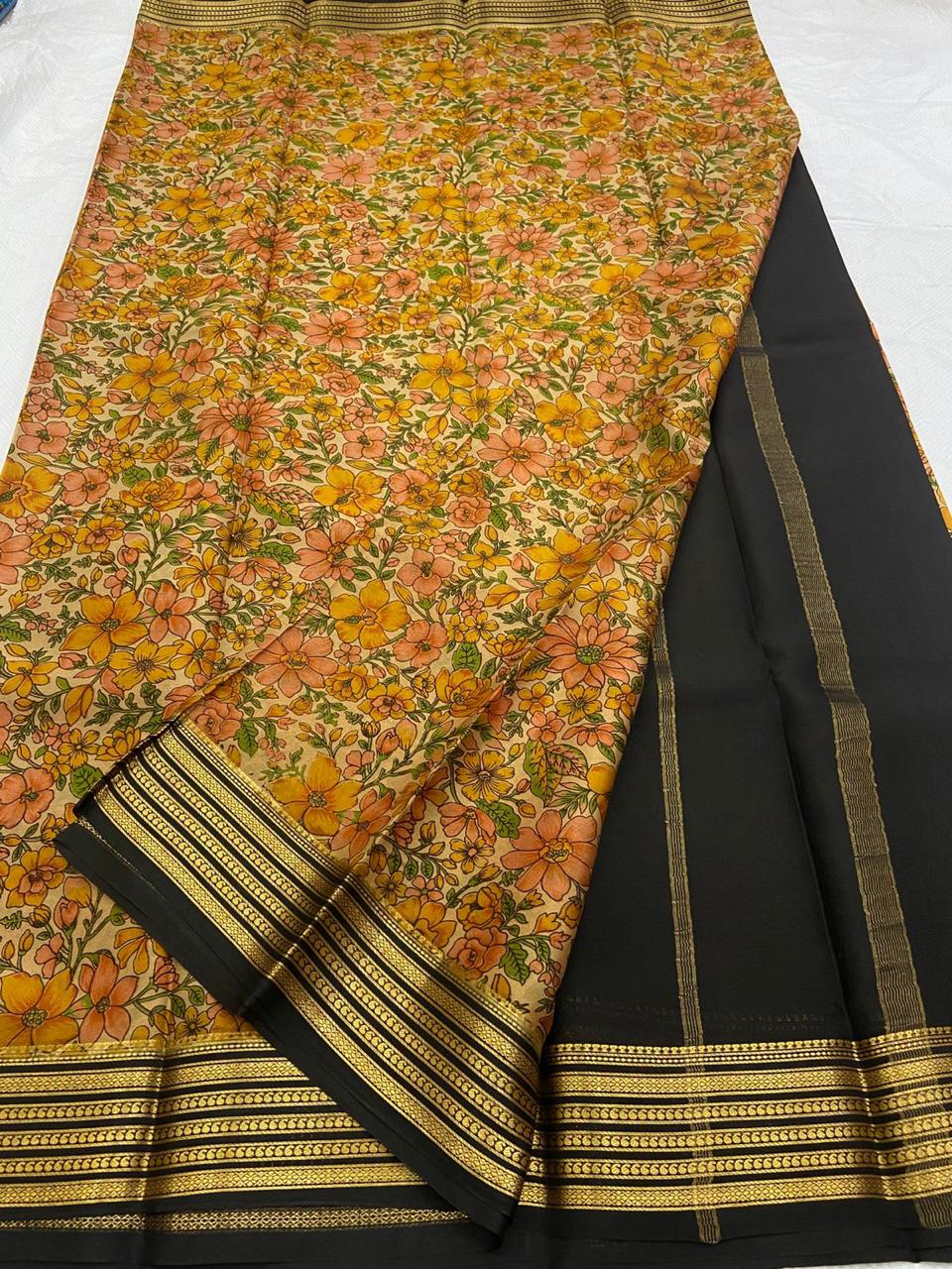 Latest Crepe Silk Sarees Online – Printed Collection
