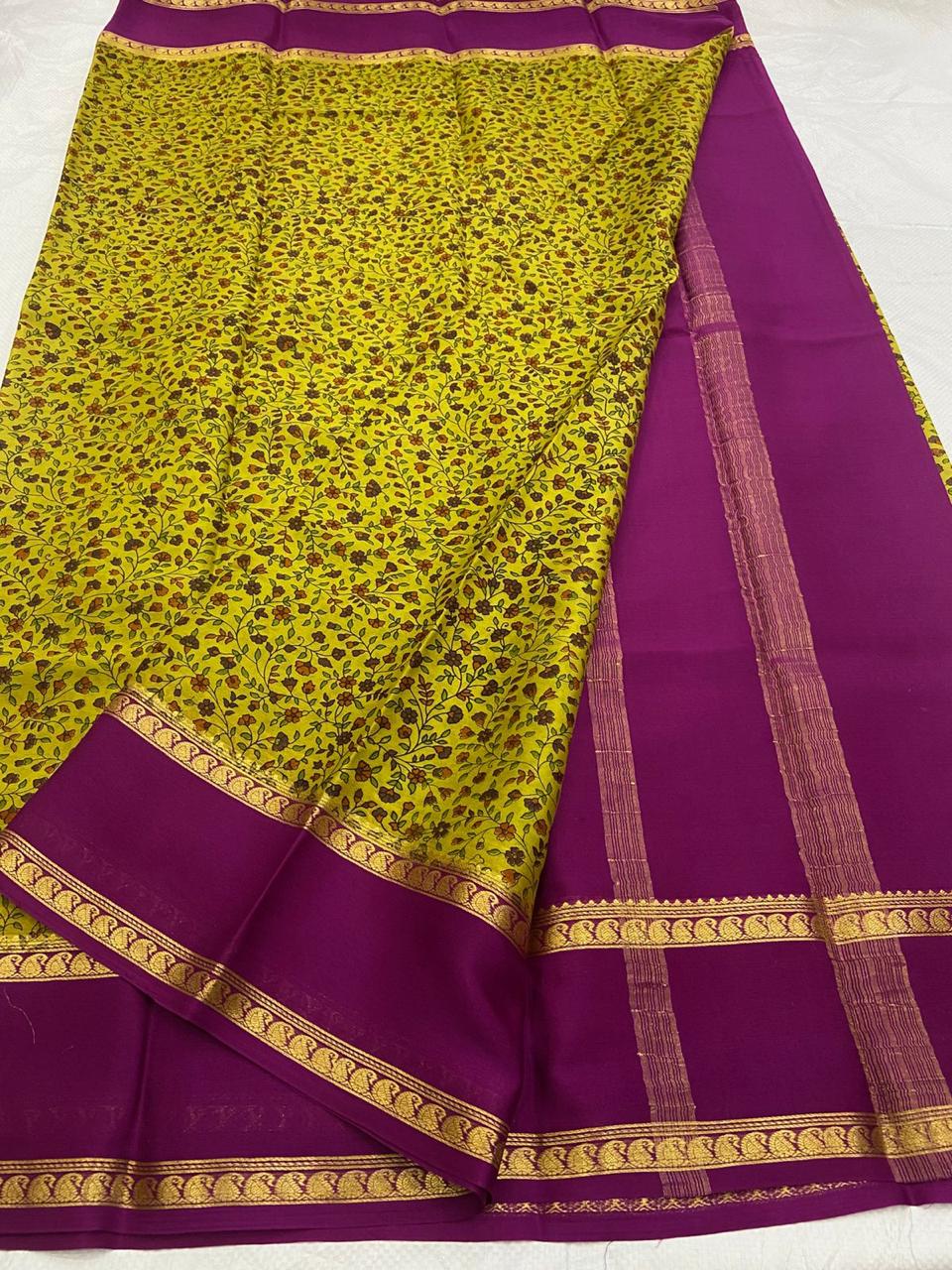 Designer Crepe Silk Sarees – Contrast Border Edition