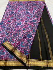 Online Shopping – Kalamkari Printed Crepe Silk Sarees