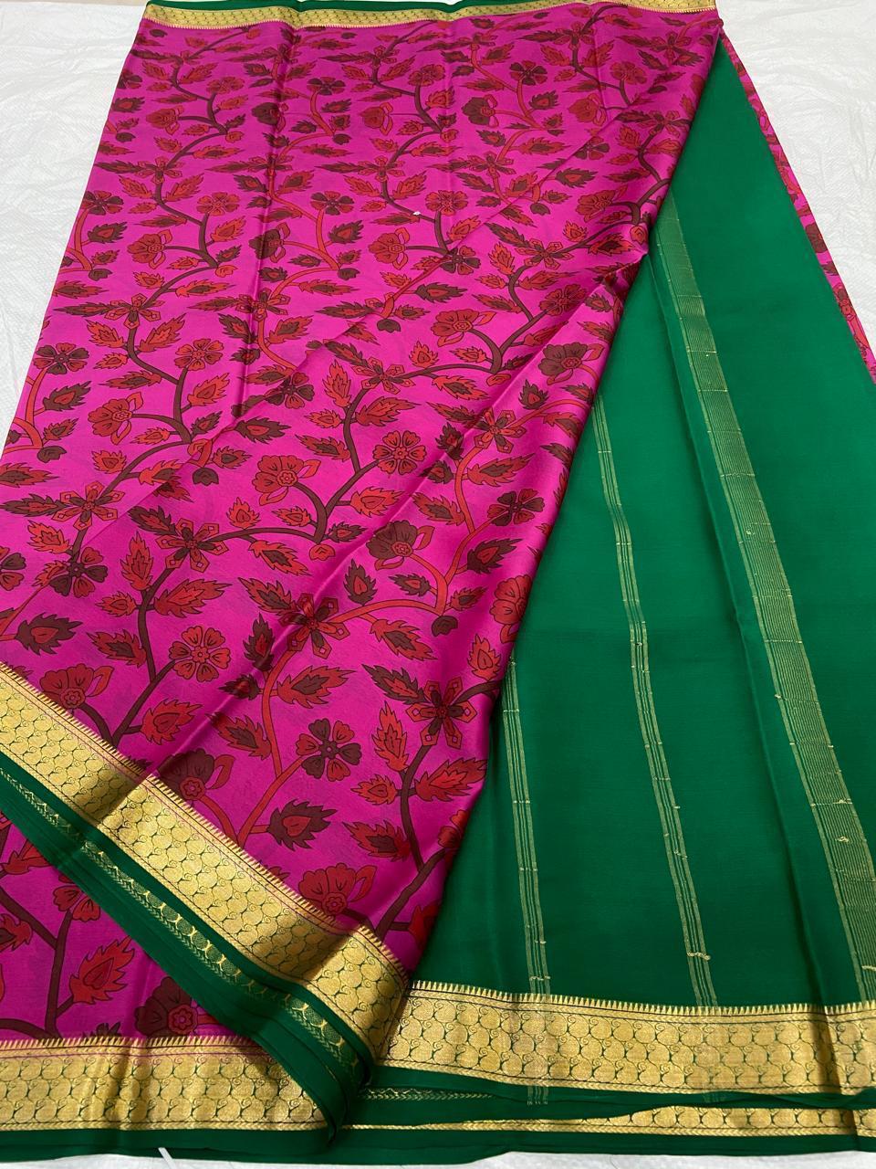 Traditional Crepe Silk Sarees – Kalamkari Elegance