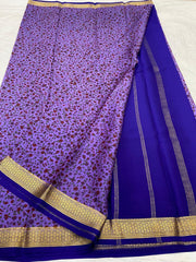 Kalamkari Printed Sarees – Crepe Silk with Border