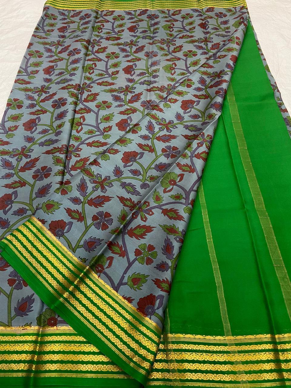 Online Crepe Silk Sarees Printed Collection