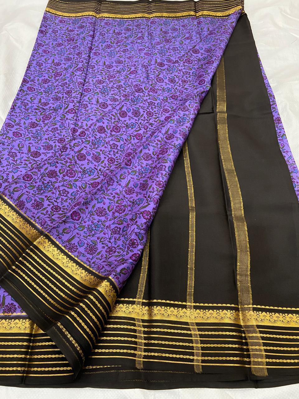 Stylish Printed Crepe Silk Sarees with Elegant Pallu