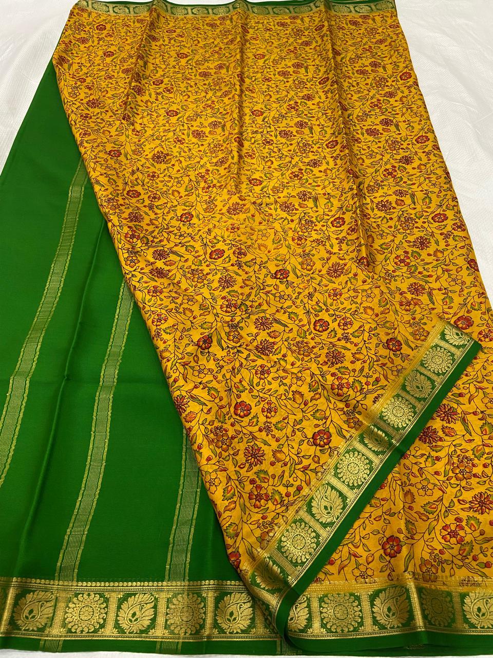 Soft Crepe Silk Sarees – Printed Kalamkari Collection