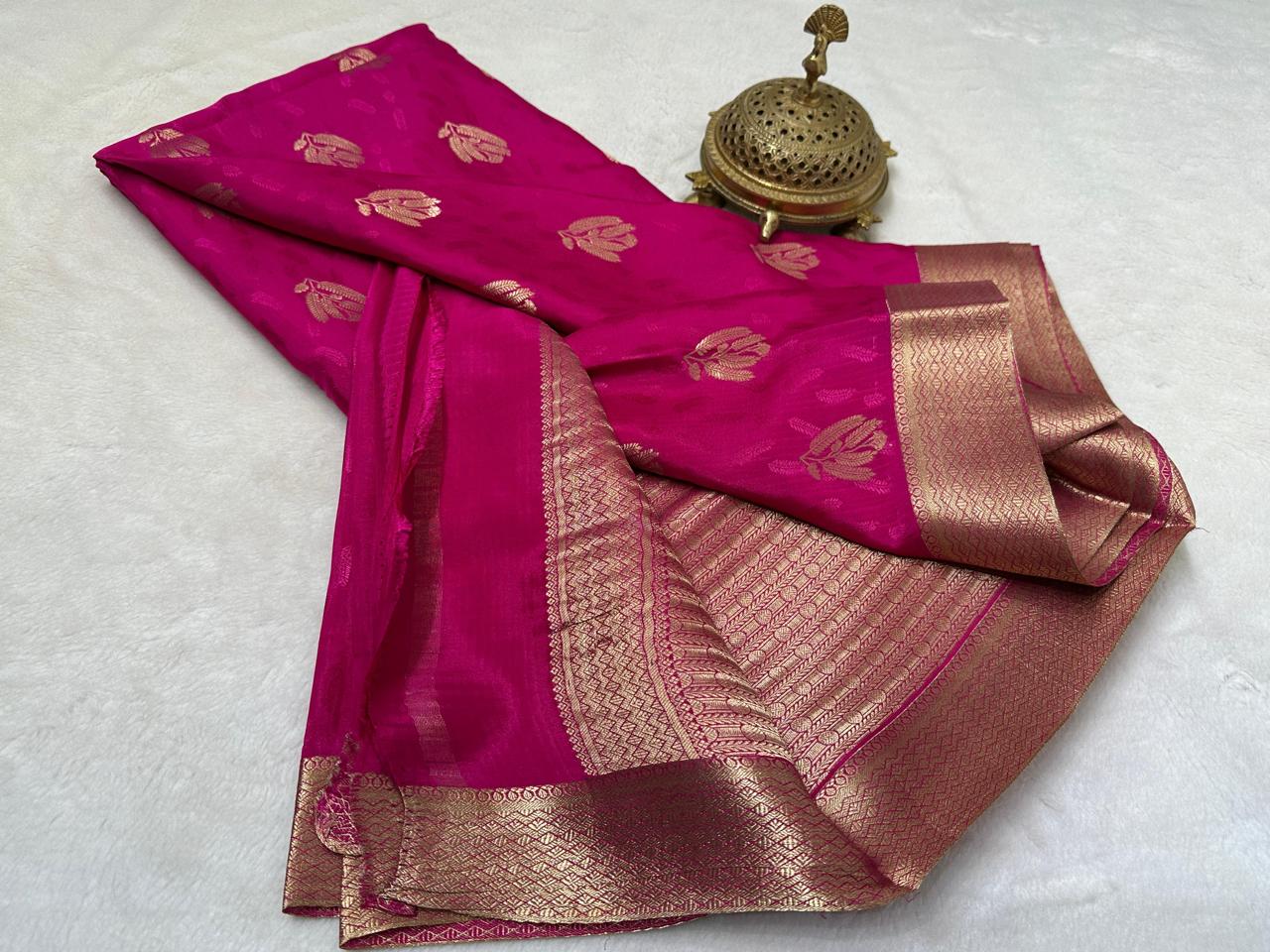 Buy Brocade Mysore Silk Saree – Rich Pallu & Border