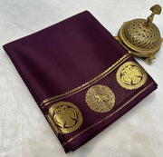 Pure Soft Silk Saree with Gandaberunda & Elephant Design Border