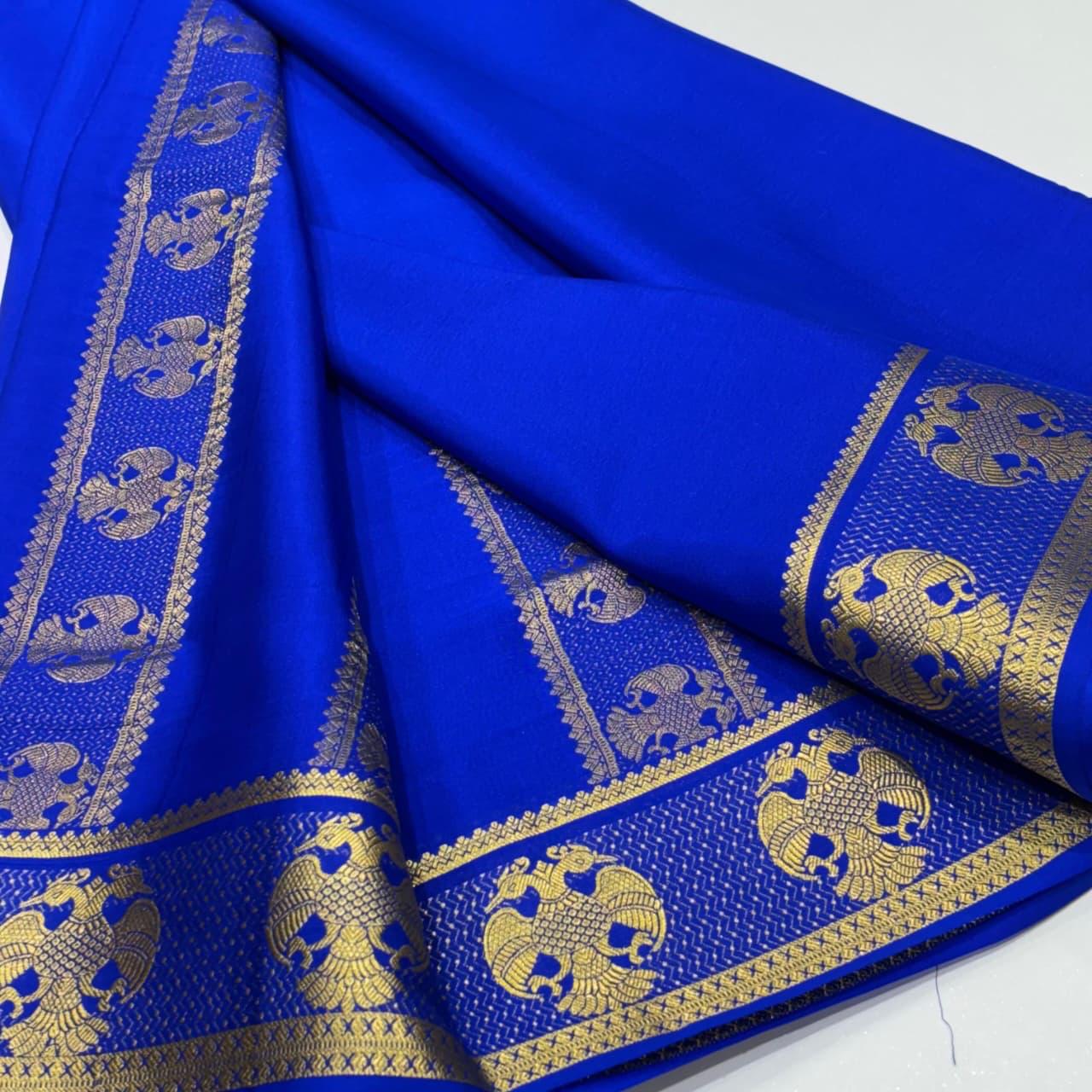 Self-Color Pure Soft Silk Saree with Elegant Elephant Motifs
