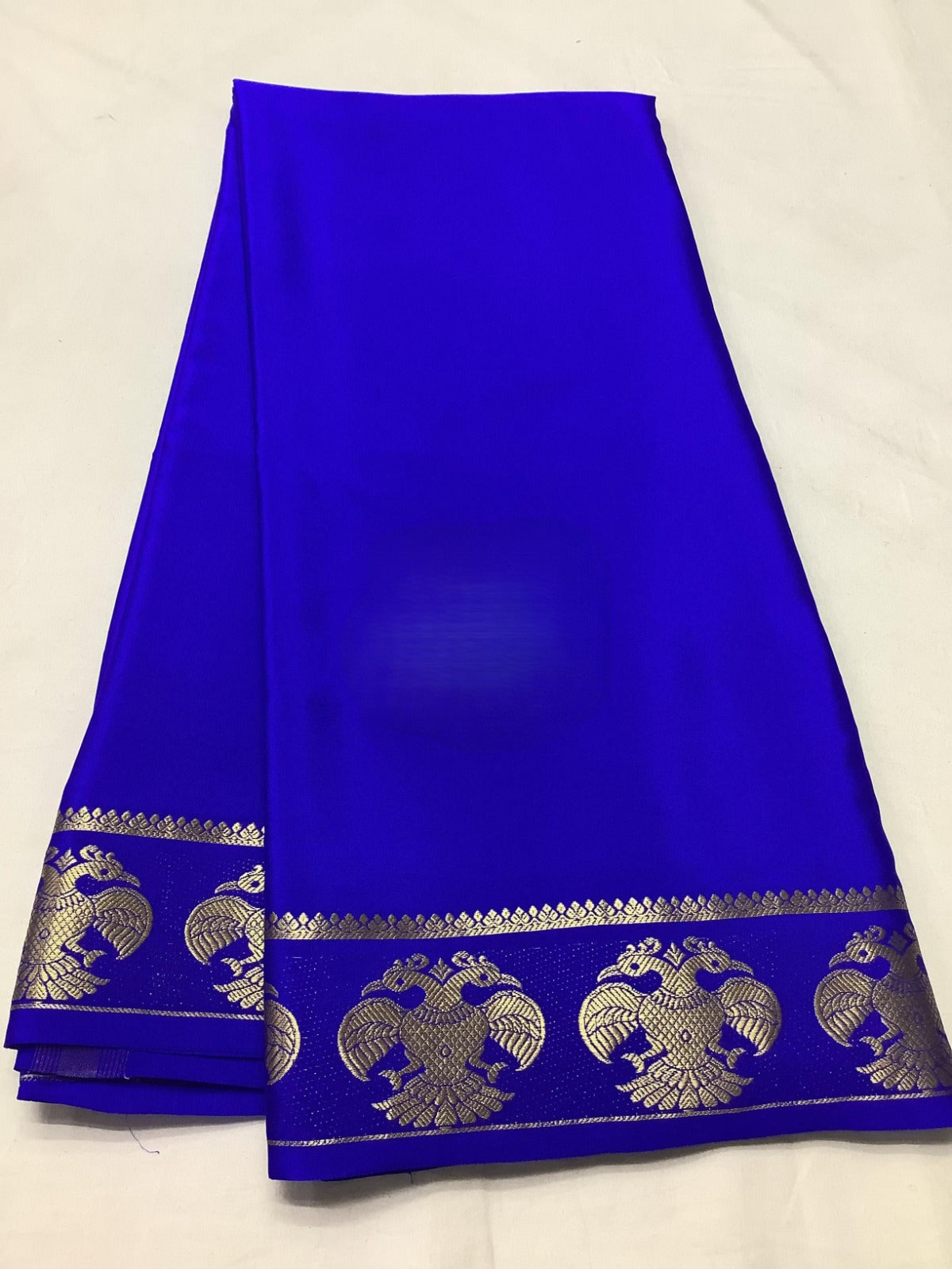 Semi Mysore Silk Saree with Stylish Contrast Color Borders