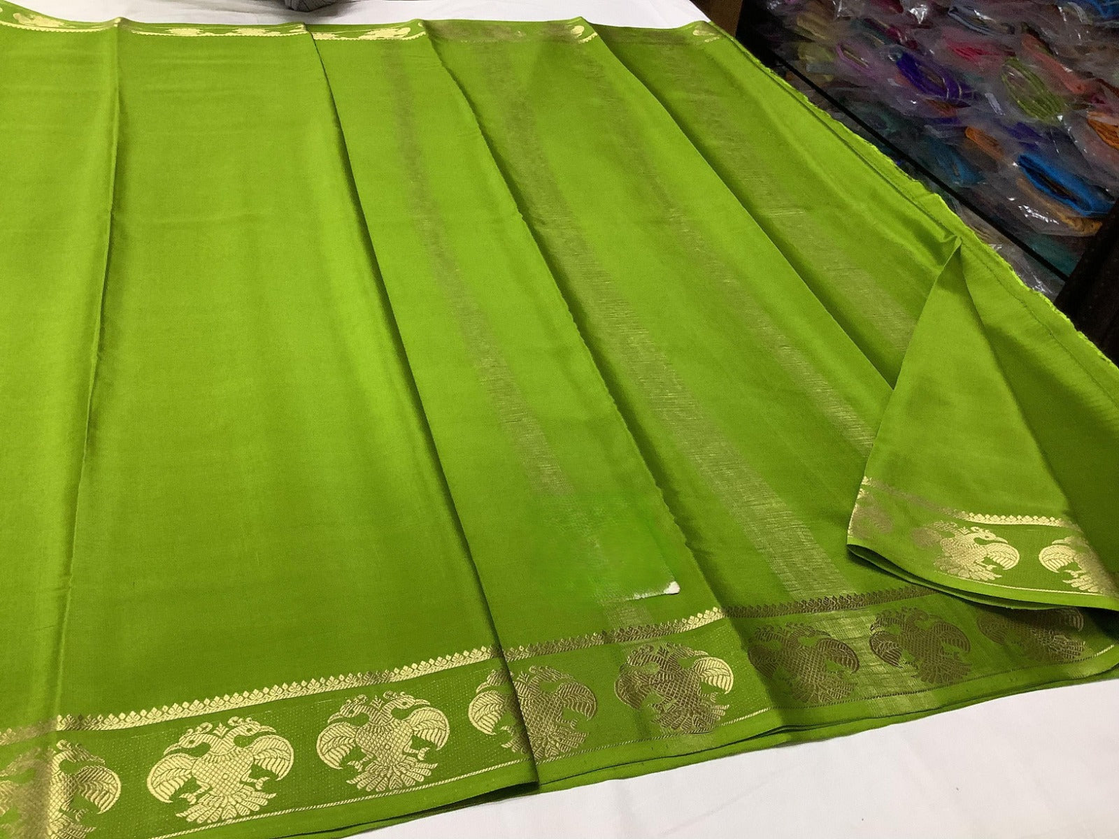 Traditional Semi Mysore Silk Saree with Rich Contrast Colors