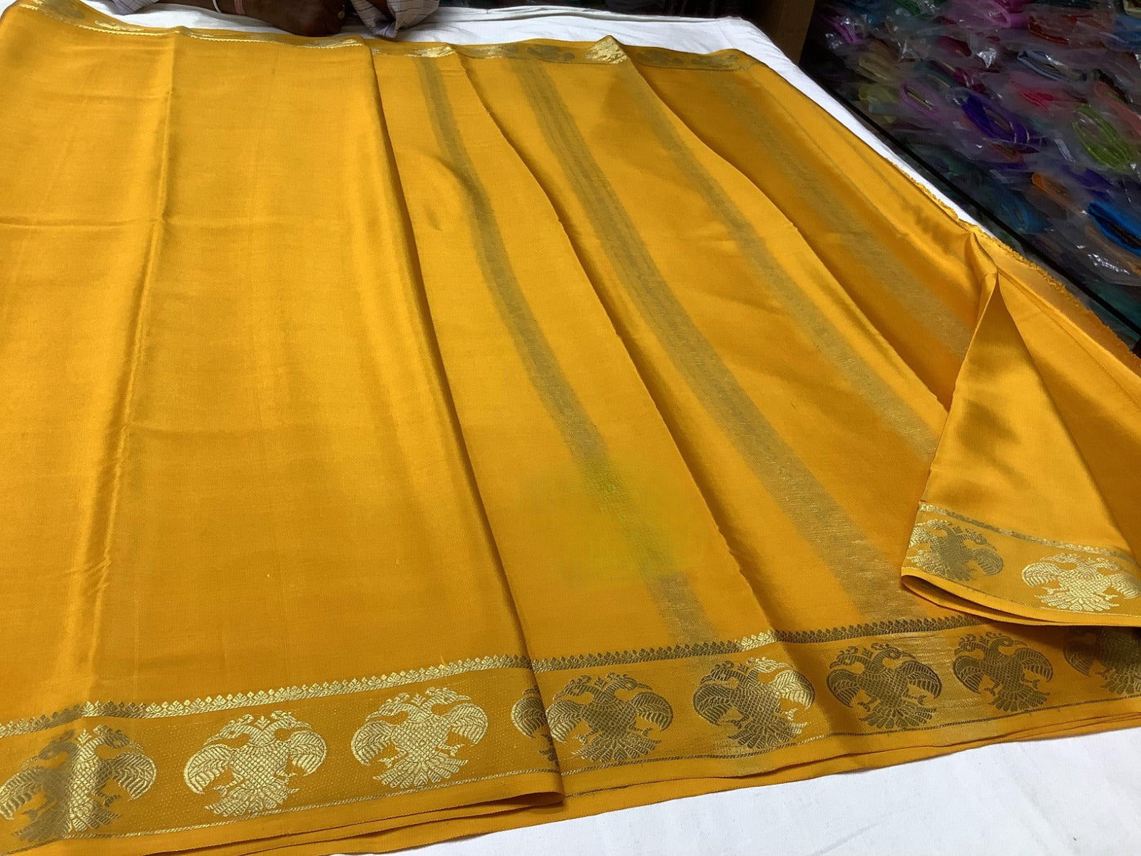 Semi Mysore Silk Sarees – Vibrant Contrast Border Designs