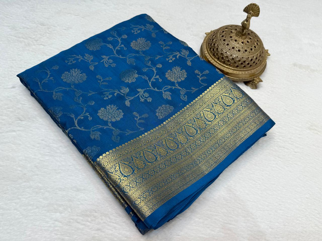 Silk-Brocade Fabric with rich texture & glossy finish