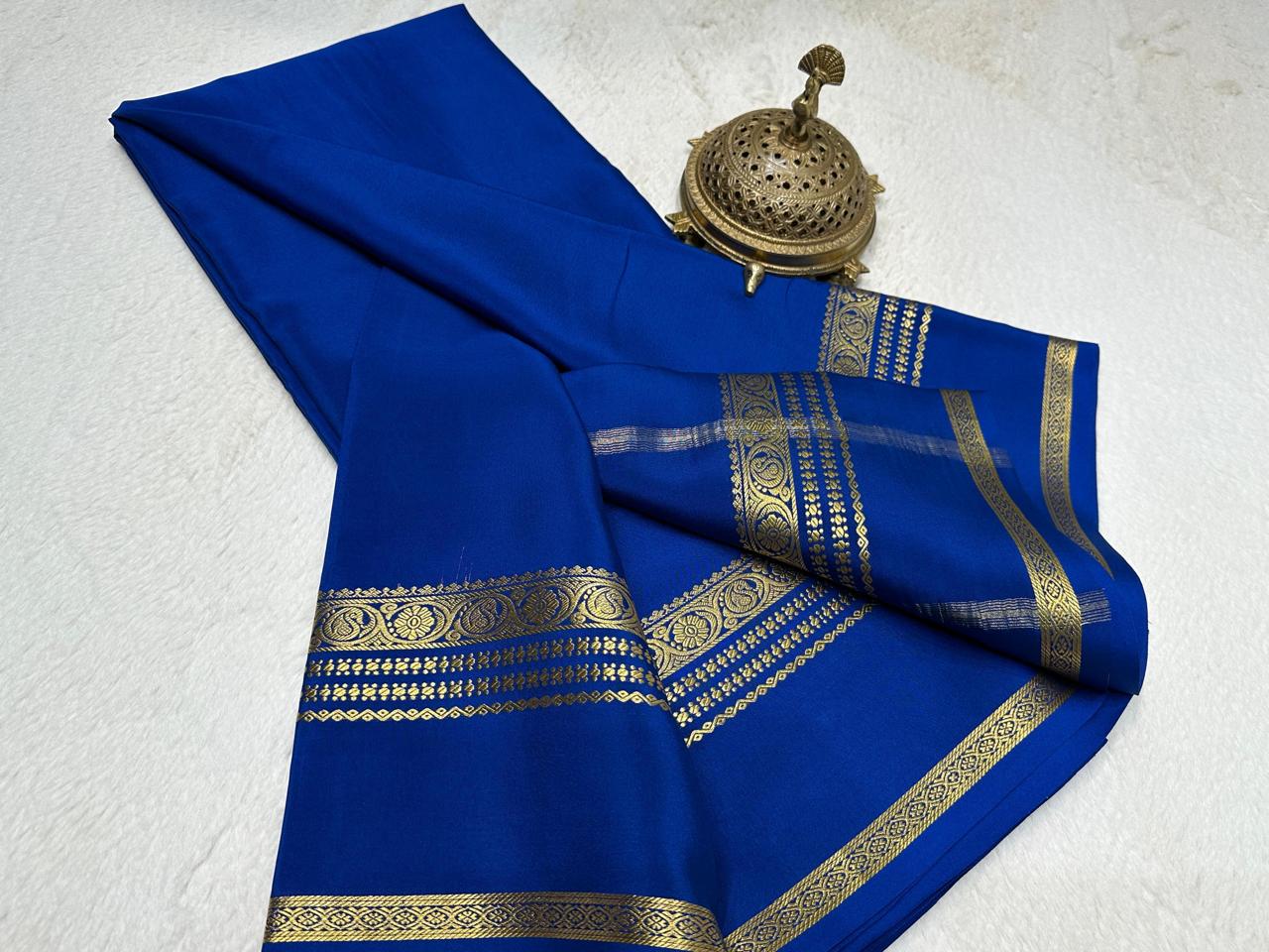 Luxurious Crepe Soft Silk Saree – Traditional Bentex Border & Solid Hues
