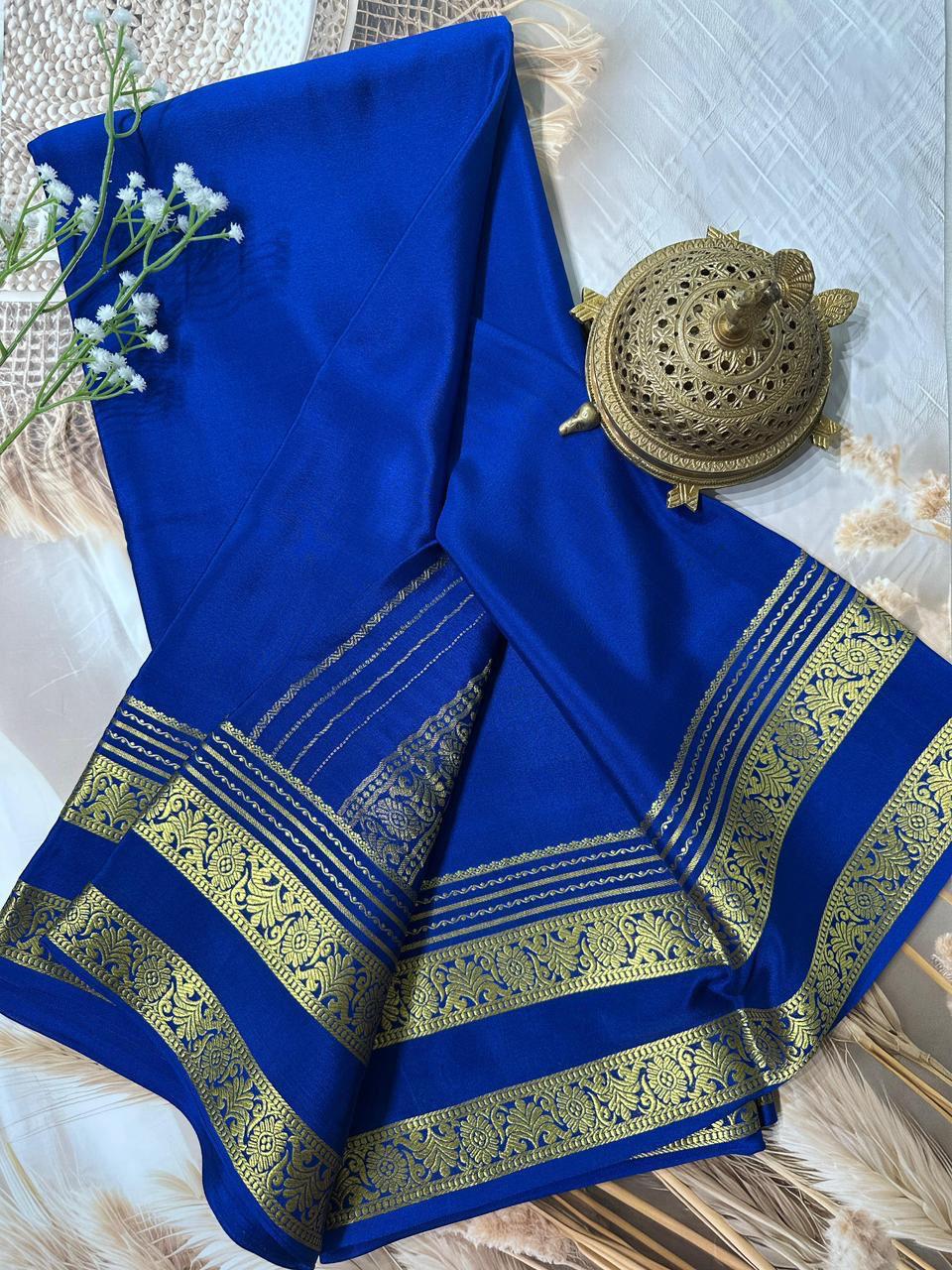 Rich Floral Bentex border with Rich pallu in beautiful solid colours