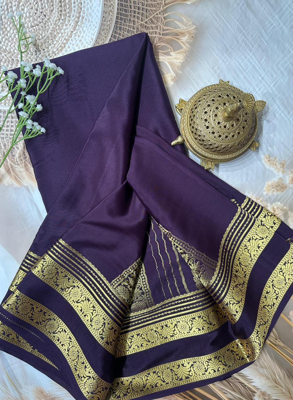 Rich Floral Bentex border with Rich pallu in beautiful solid colours