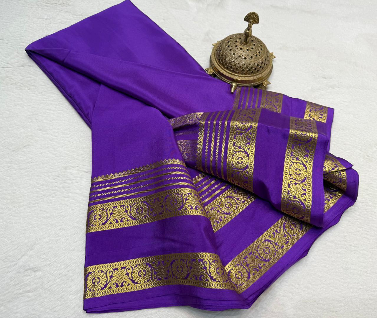 Rich Floral Bentex border with Rich pallu in beautiful solid colours