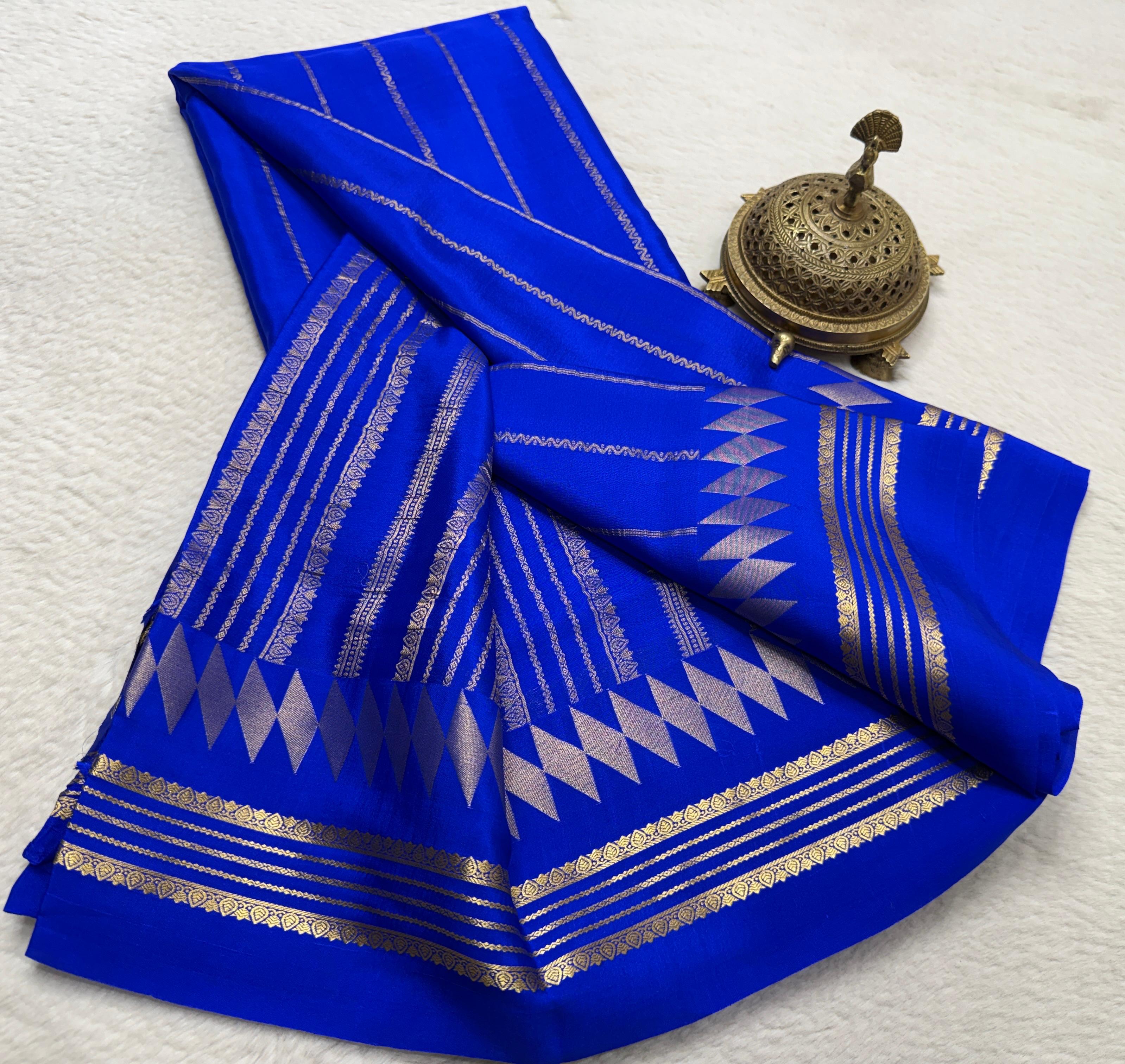Pure Soft Silk Saree | Vertical Stripe Design with Bentex Border & Zari Weaving | Rich Pallu | 120 GSM | Women's Traditional Wear