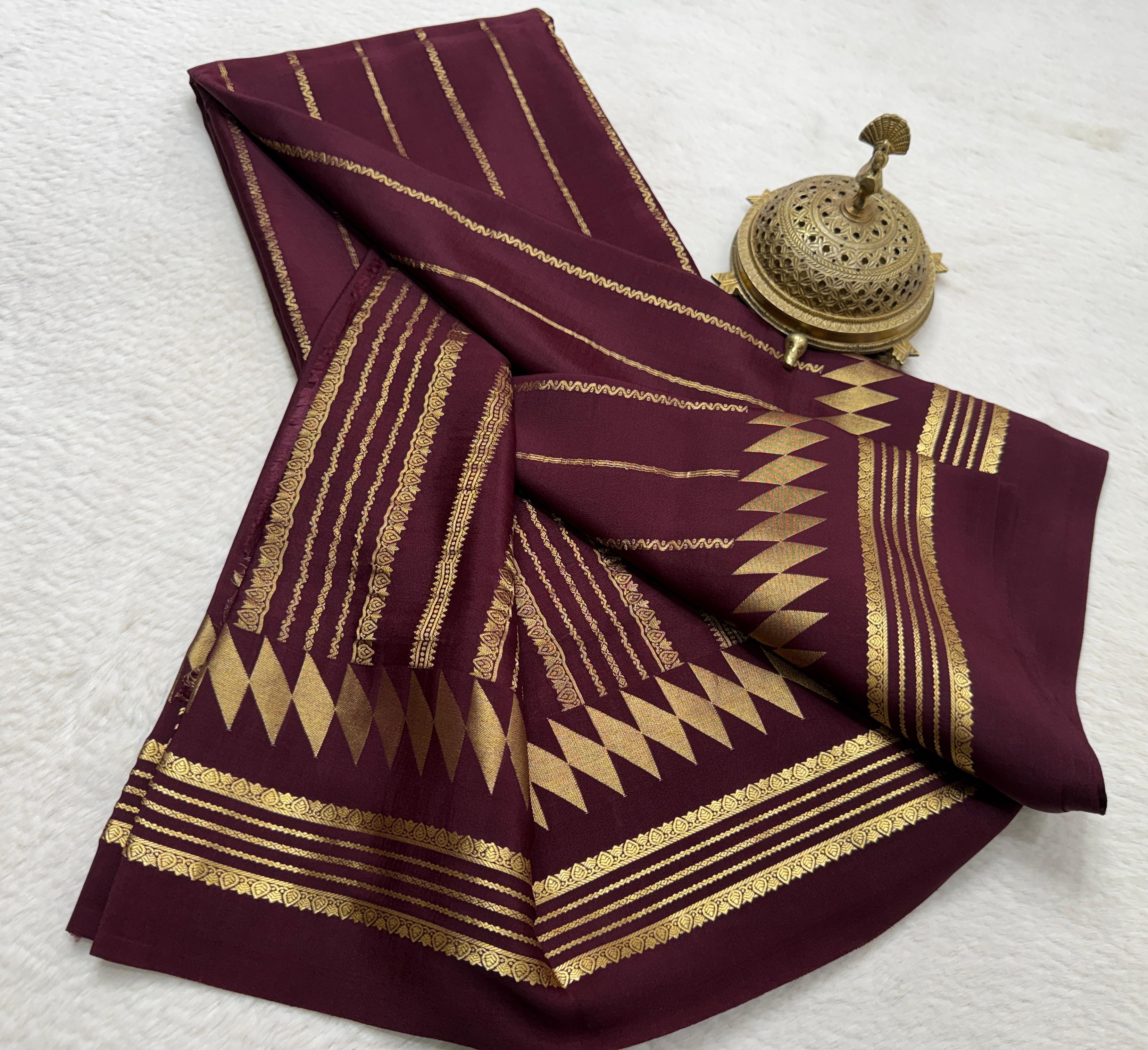 Pure Soft Silk Saree | Vertical Stripe Design with Bentex Border & Zari Weaving | Rich Pallu | 120 GSM | Women's Traditional Wear