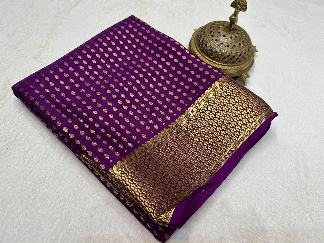 Soft Silk Saree 120 GSM Bridal Collection – Rich Butta Leaf Design with Zari Border & Pallu | Premium Wedding Wear Saree for Women