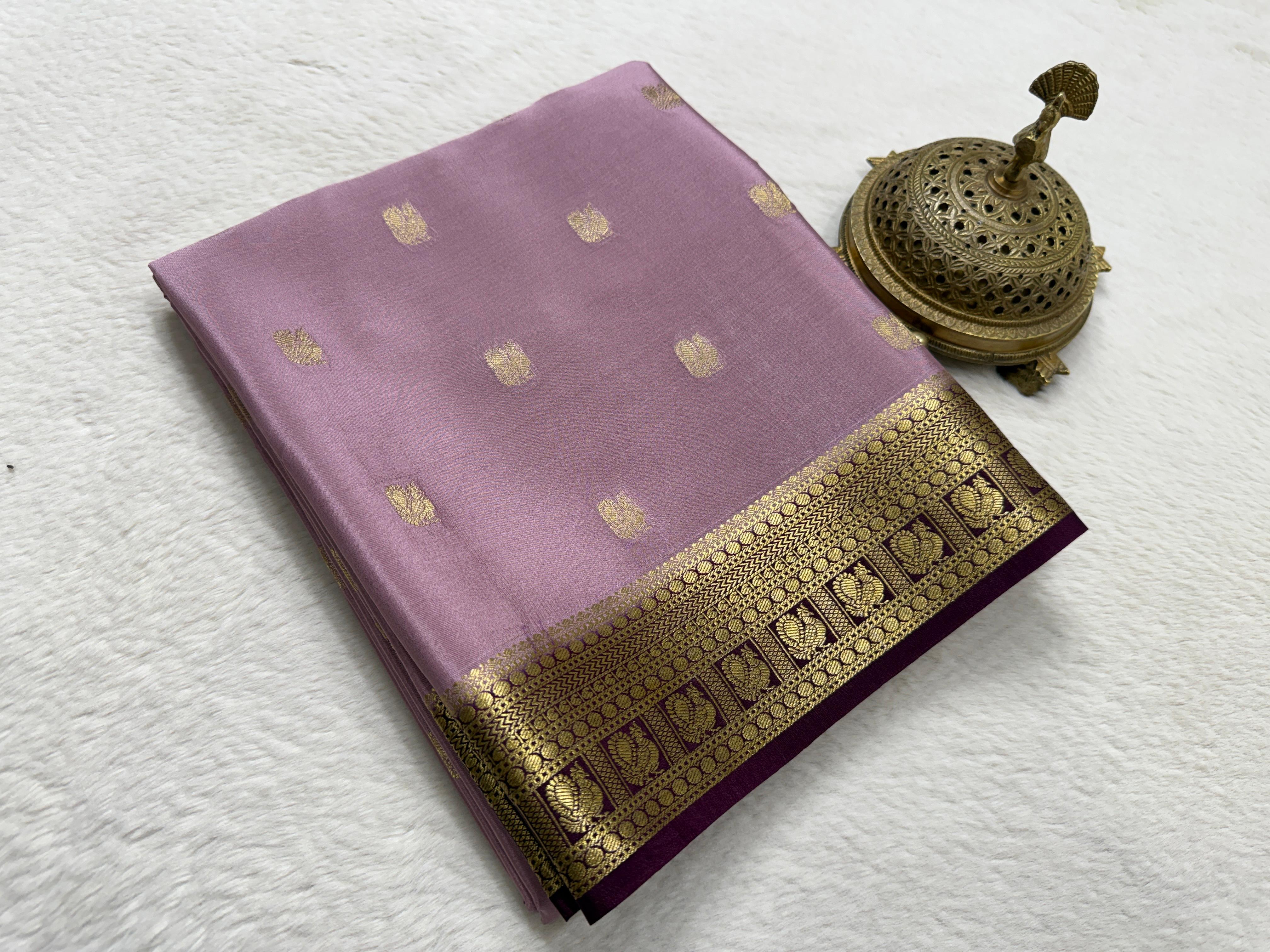 Semi Crepe Silk Saree with Peacock Motifs | 120 GSM Premium Designer Saree | Contrast Border & Pallu | Festive & Wedding Wear