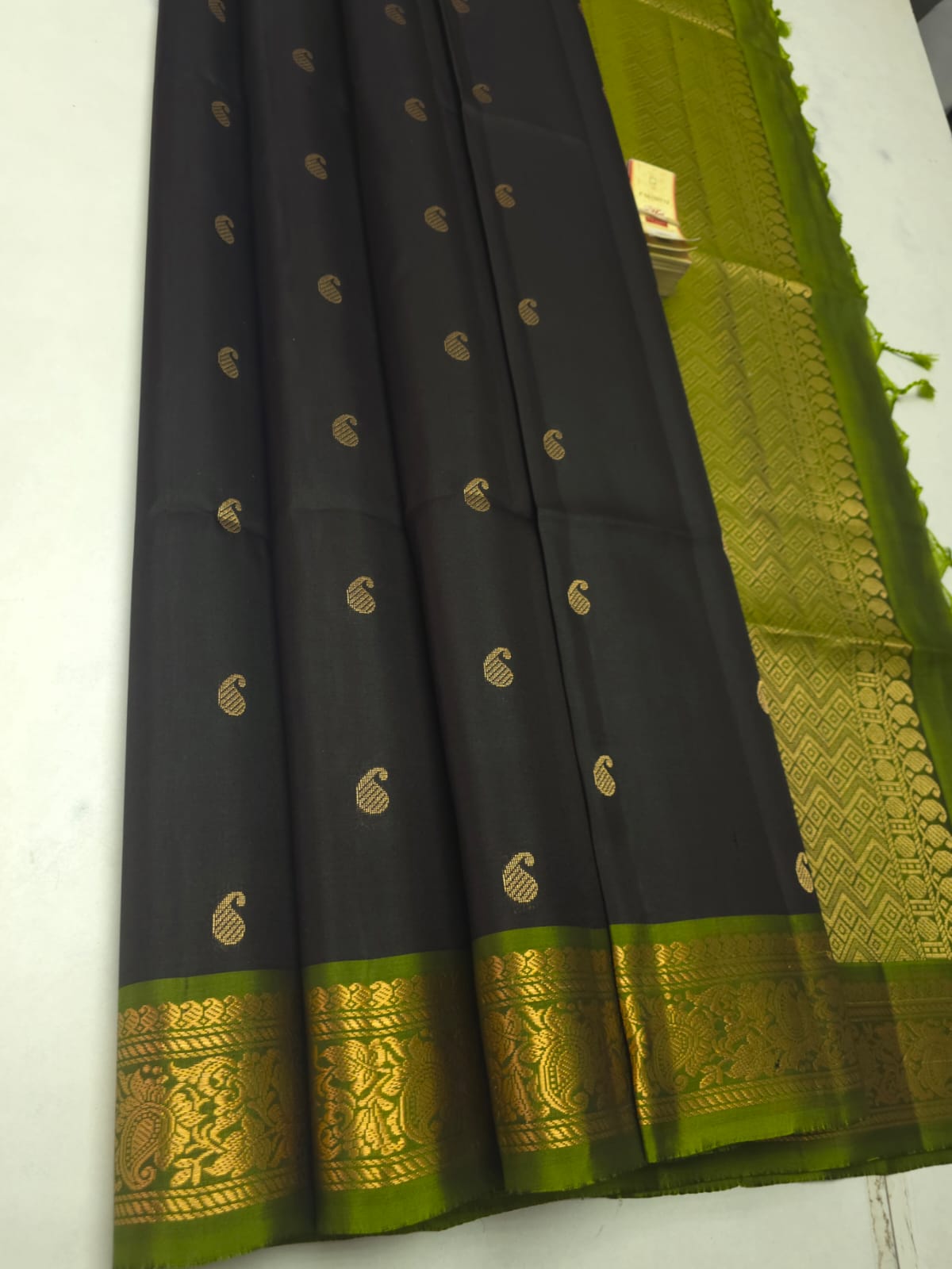 Kanchipuram Soft Silk Saree with Jacquard Border, Double Warp Silk Saree, Gold Zari Butta Saree, Traditional Kanjivaram Style Saree, Designer Party Wear Silk Saree